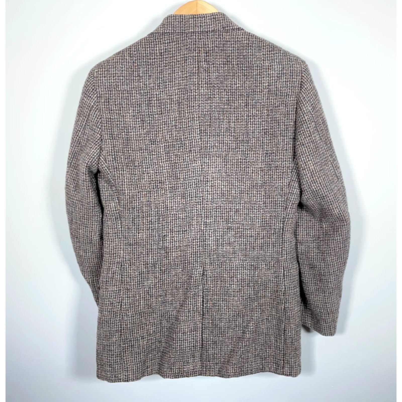 Harris Tweed Harris Tweed Blazer Men’s 38 Regular Gray Brown Wool Jacket Scottish VTG 70s Size 38R - 2 Thumbnail
