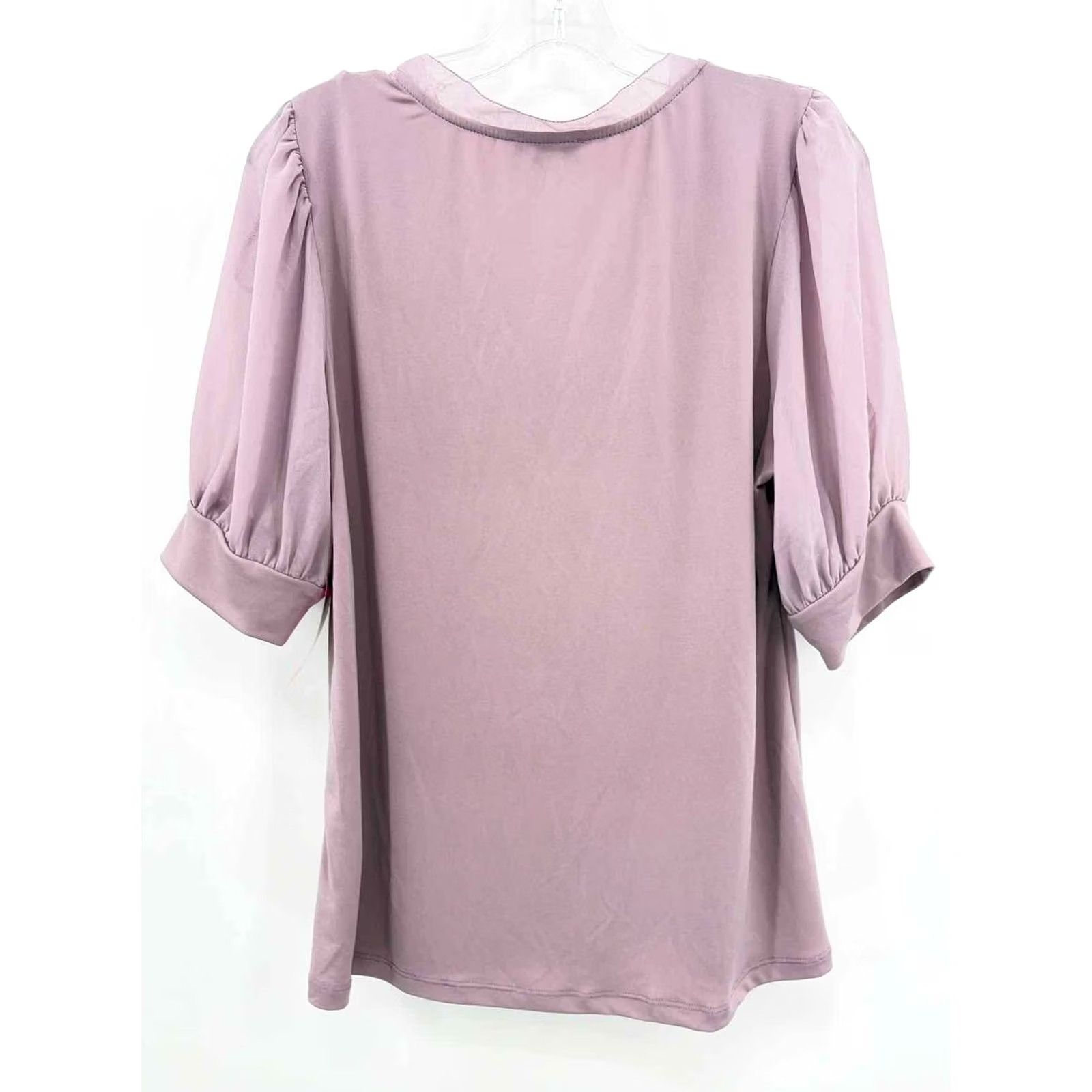 Calvin Klein Calvin Klein Blouse Size Medium Purple Pre-Owned Size M / US 6-8 / IT 42-44 - 2 Thumbnail