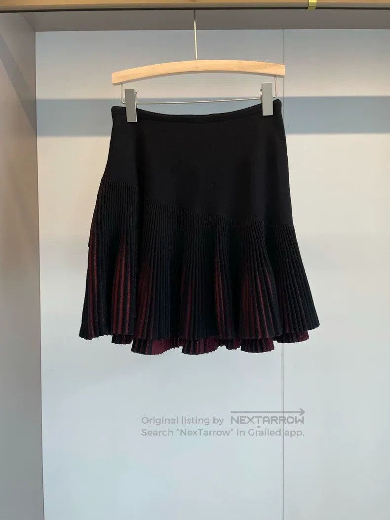 Alaia Alaia Black Orange Gradient Wool Half Skirt Size 26" / US 2 / IT 38 - 2 Thumbnail