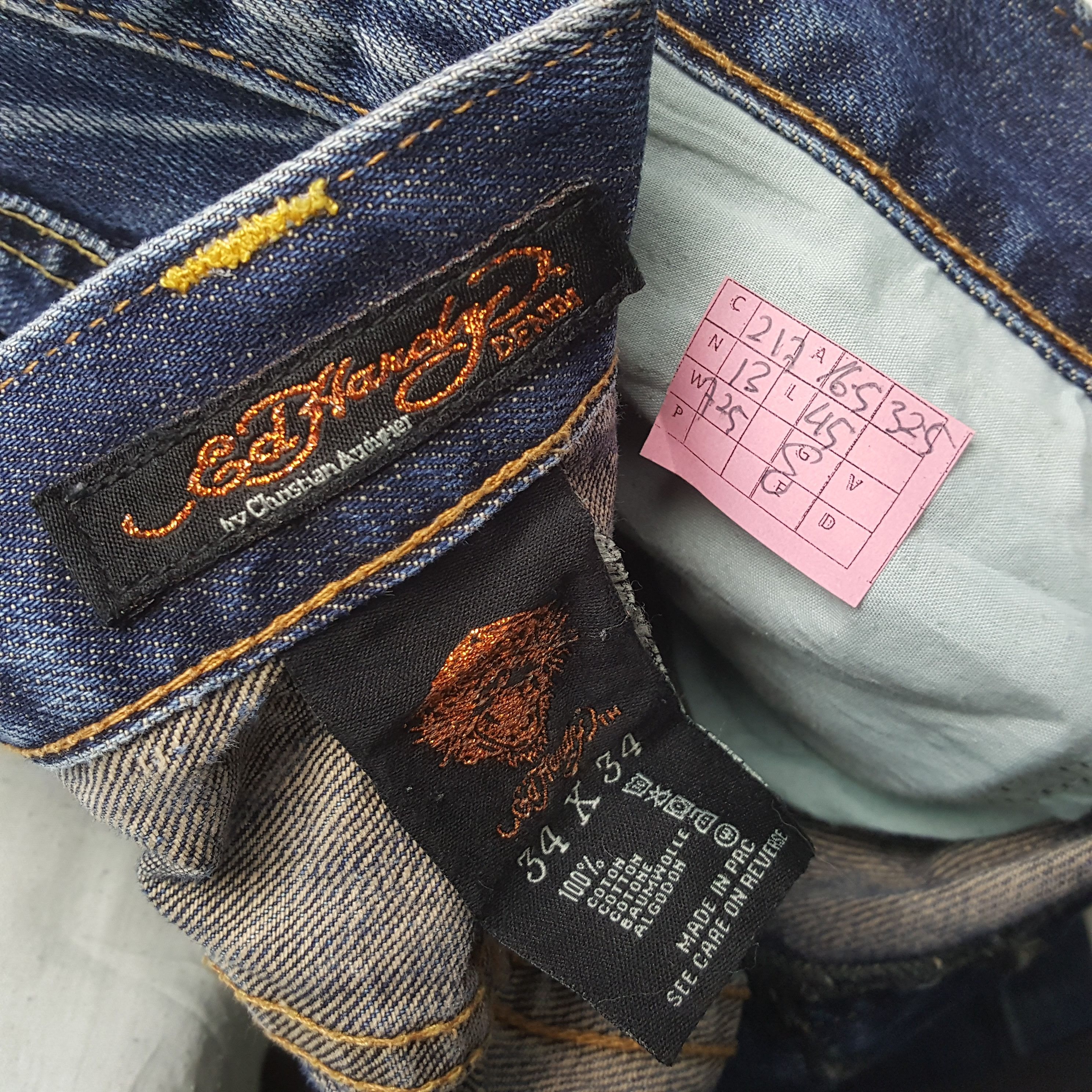 Christian Audigier × Ed Hardy × Vintage ED HARDY by CHRISTIAN AUDIGIER Fashion Style Custom Jeans Size US 33 - 13 Thumbnail