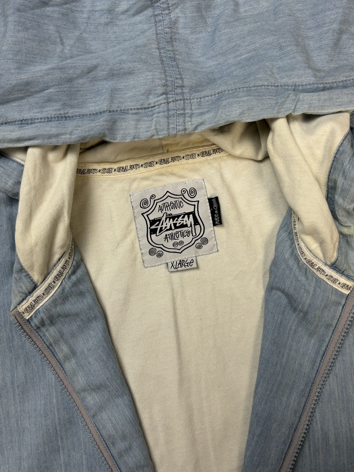 Stussy × Vintage Vintage Stussy Faded Zip Up Sweatshirt Size US XL / EU 56 / 4 - 7 Thumbnail