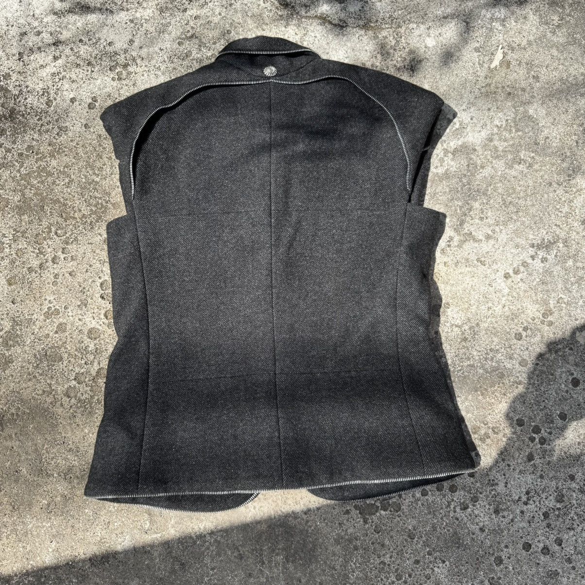 Chanel × Prada × Vintage Chanel Women's Multi Zipper Vest Wool Blend Black Size S / US 4 / IT 40 - 3 Thumbnail