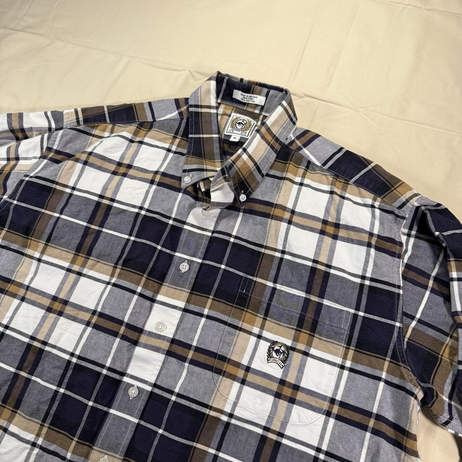 CINCH Cinch Brown Plaid Long Sleeve Western Shirt Cowboy Size XL Size US XL / EU 56 / 4 - 1 Thumbnail