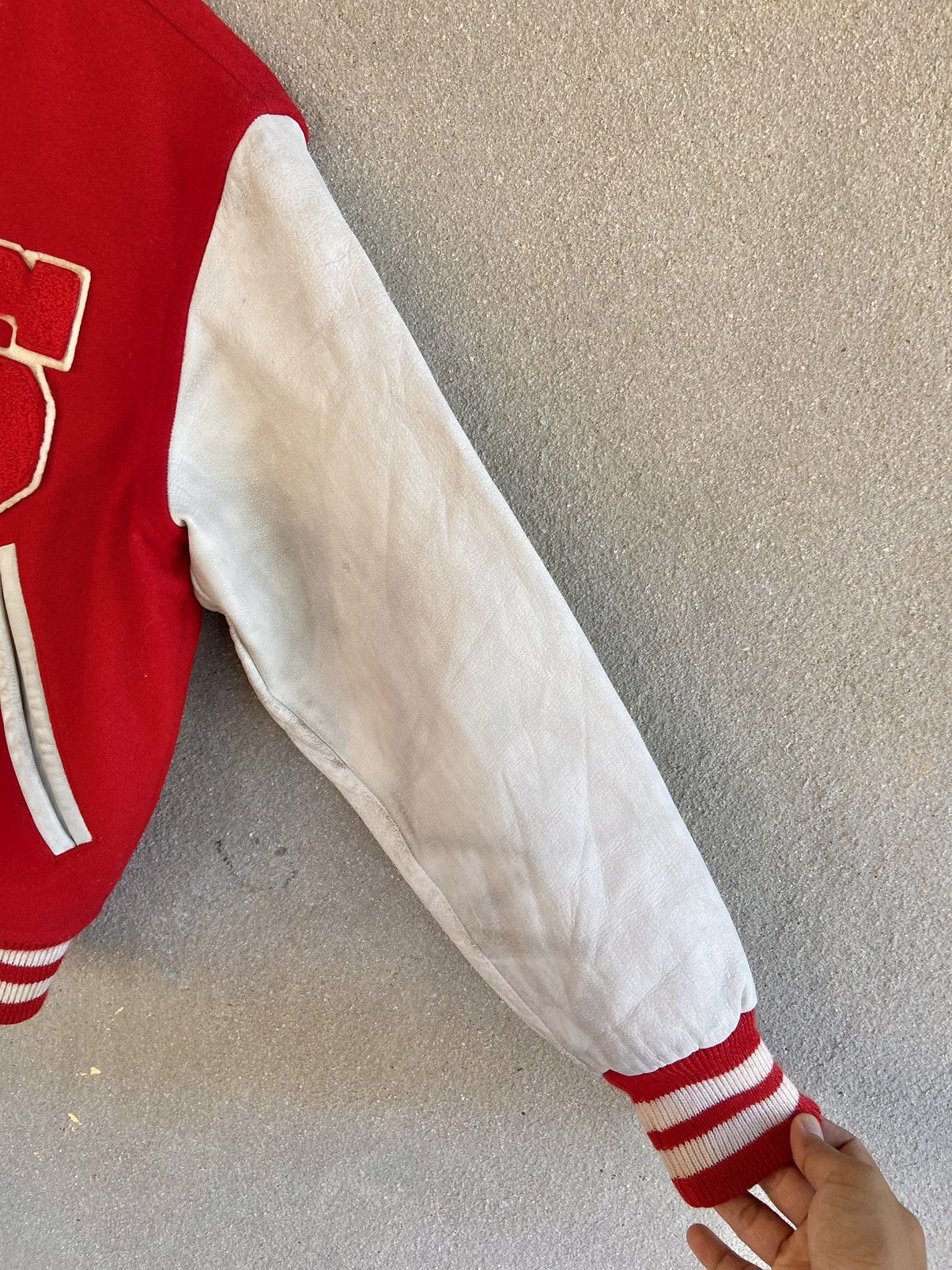 Japanese Brand Vintage VANSPORTS Varsity leather jacket Size US M / EU 48-50 / 2 - 6 Thumbnail