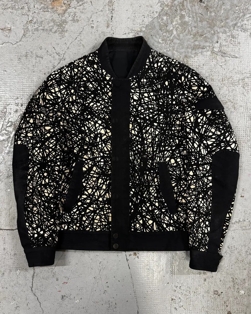 Balenciaga AW2013 Balenciaga Black & White Contemporary Abstract Aviator Jacket Size US S / EU 44-46 / 1 - 1 Thumbnail