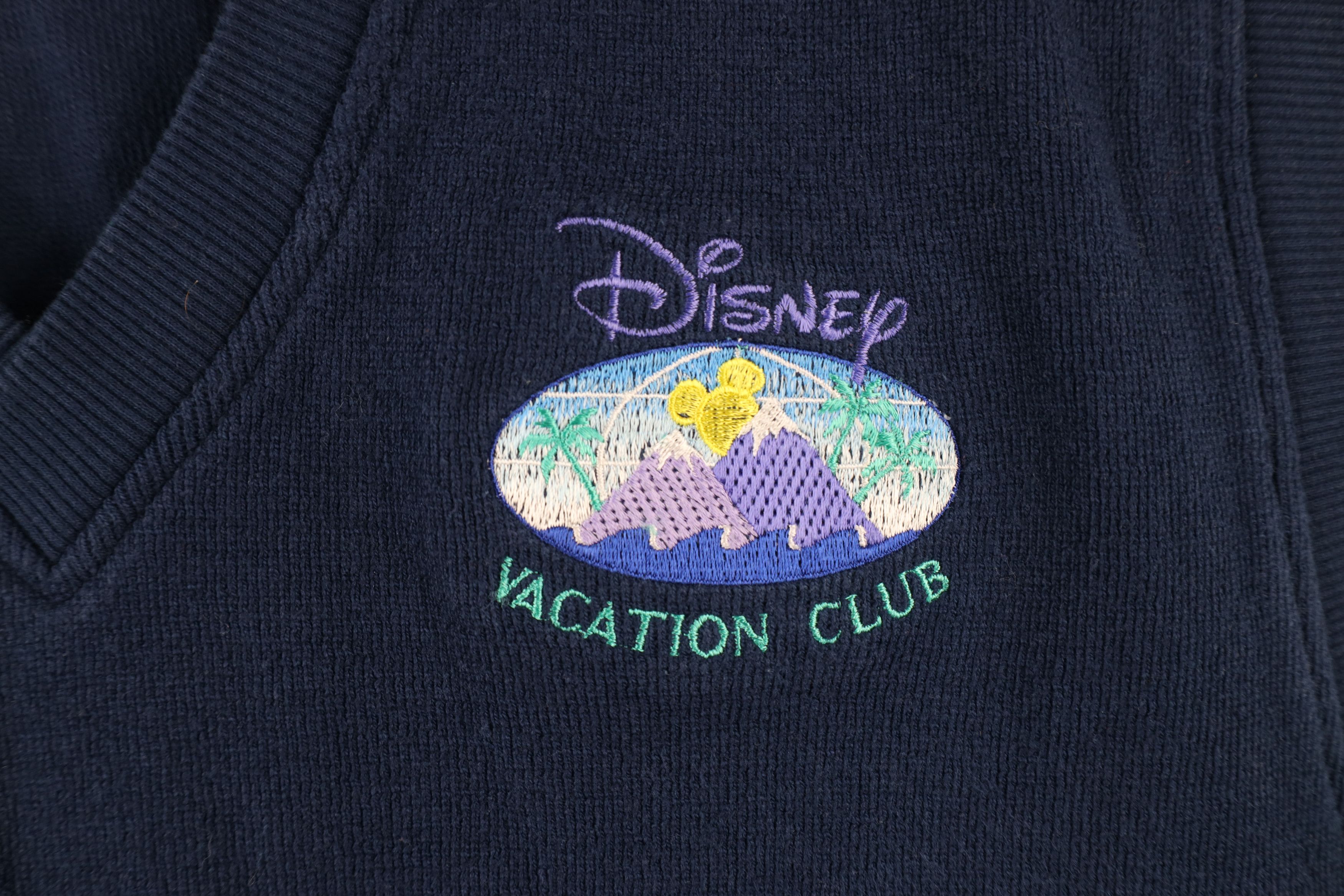 Disney × Vintage Vintage 90s Disney Club Cotton Ribbed Knit Sweater Vest USA Size US XL / EU 56 / 4 - 4 Thumbnail