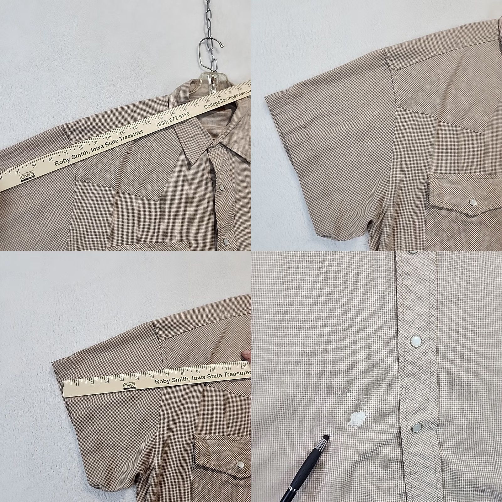 Vintage VINTAGE Cobra Creek Western Shirt Pearl Snap Short Sleeve Brown Plaid Men L Size US L / EU 52-54 / 3 - 8 Thumbnail
