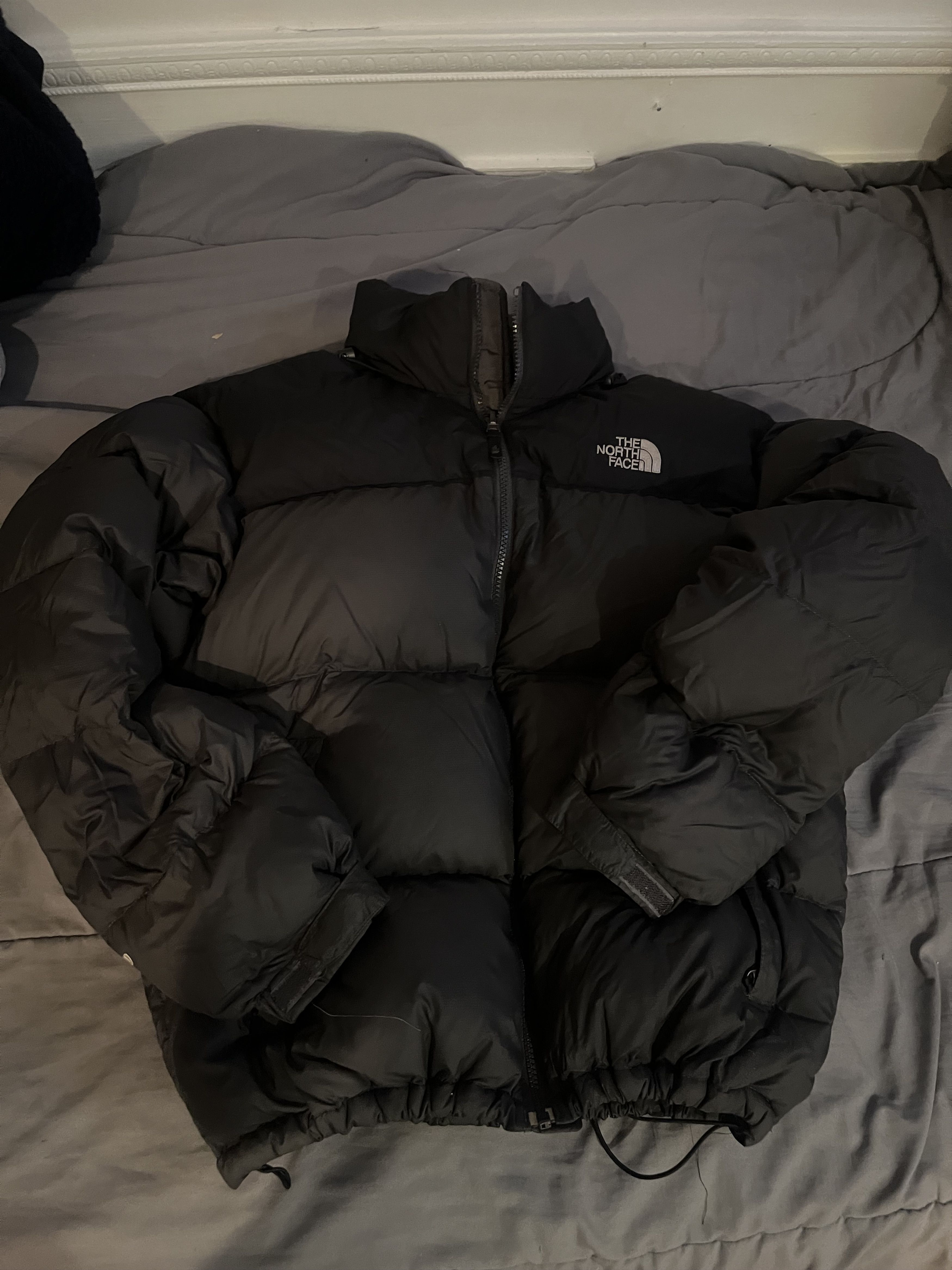 image of The North Face North Face 1996 Puffer in Black/Gray, Men's (Size Medium)