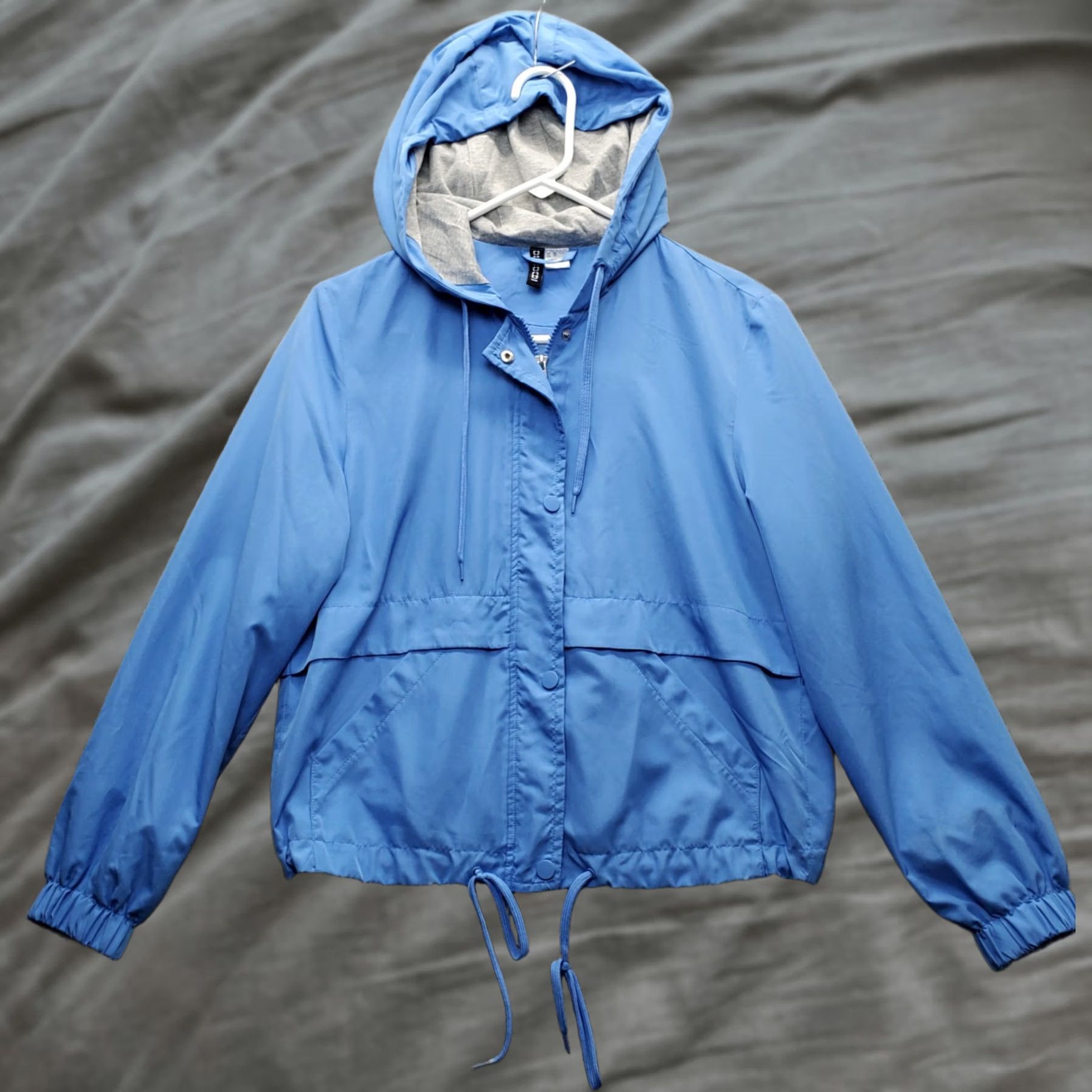 H&M H&M Divided Rain Jacket Women XS Blue Hooded Full Zip Size XS / US 0-2 / IT 36-38 - 1 Thumbnail