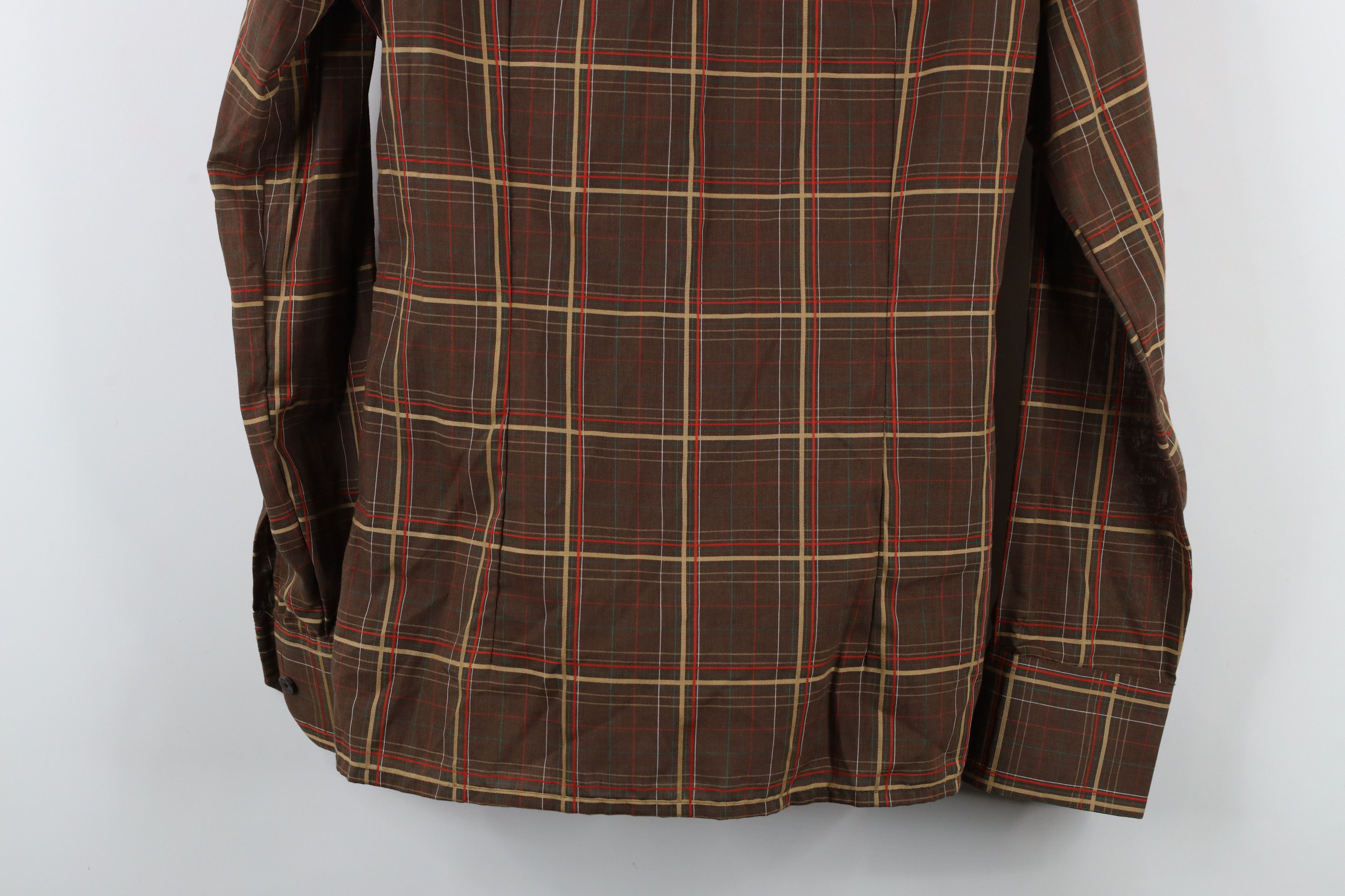 Vintage Vintage 60s 70s Streetwear Collared Button Shirt Plaid Size US S / EU 44-46 / 1 - 12 Thumbnail