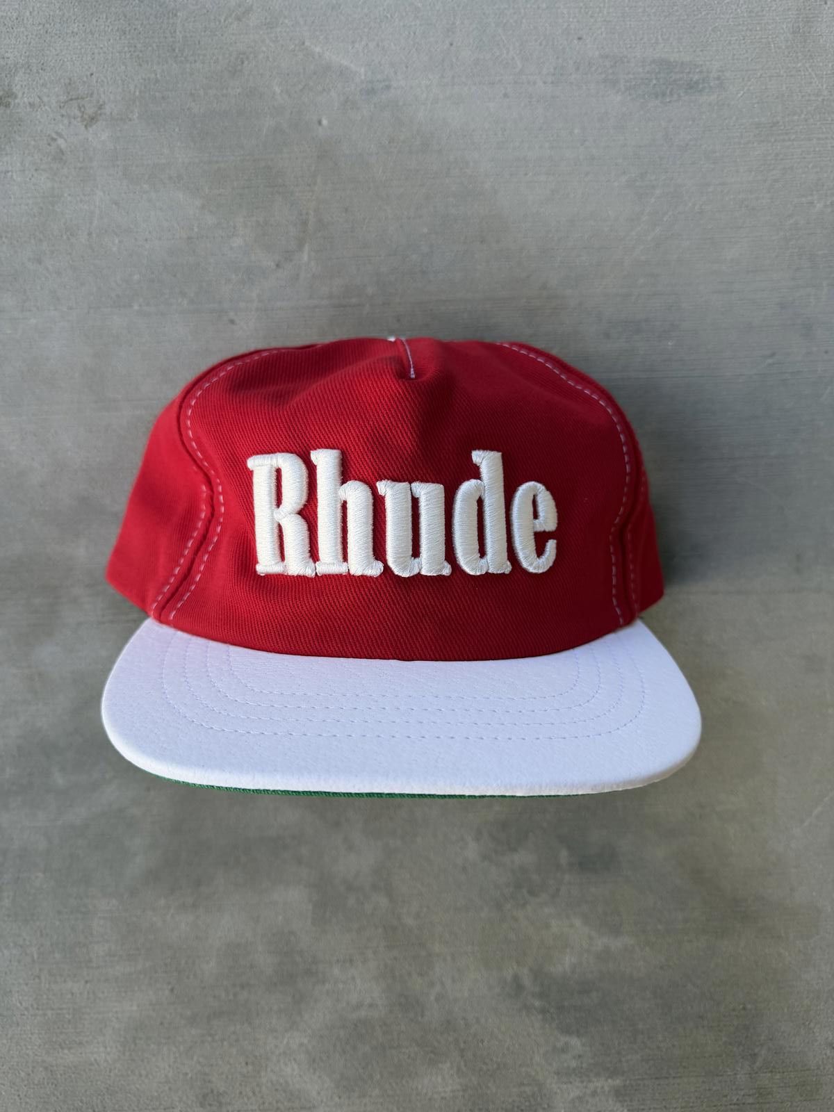 Rhude Rhude Logo Embroidered Two-Tone Cap – Red/White – Brand New Size ONE SIZE - 1 Thumbnail