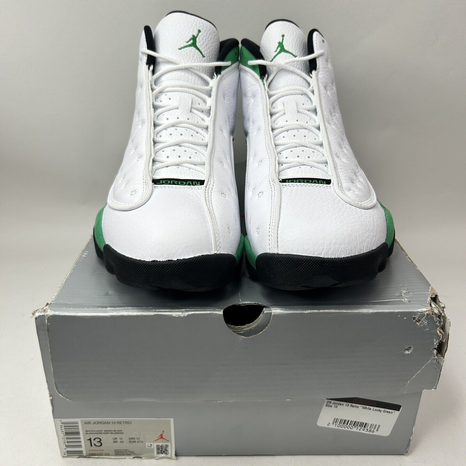 Jordan Brand Nike Air Jordan 13 Retro "White Lucky Green" 2023 Size US 13 / EU 46 - 2 Thumbnail
