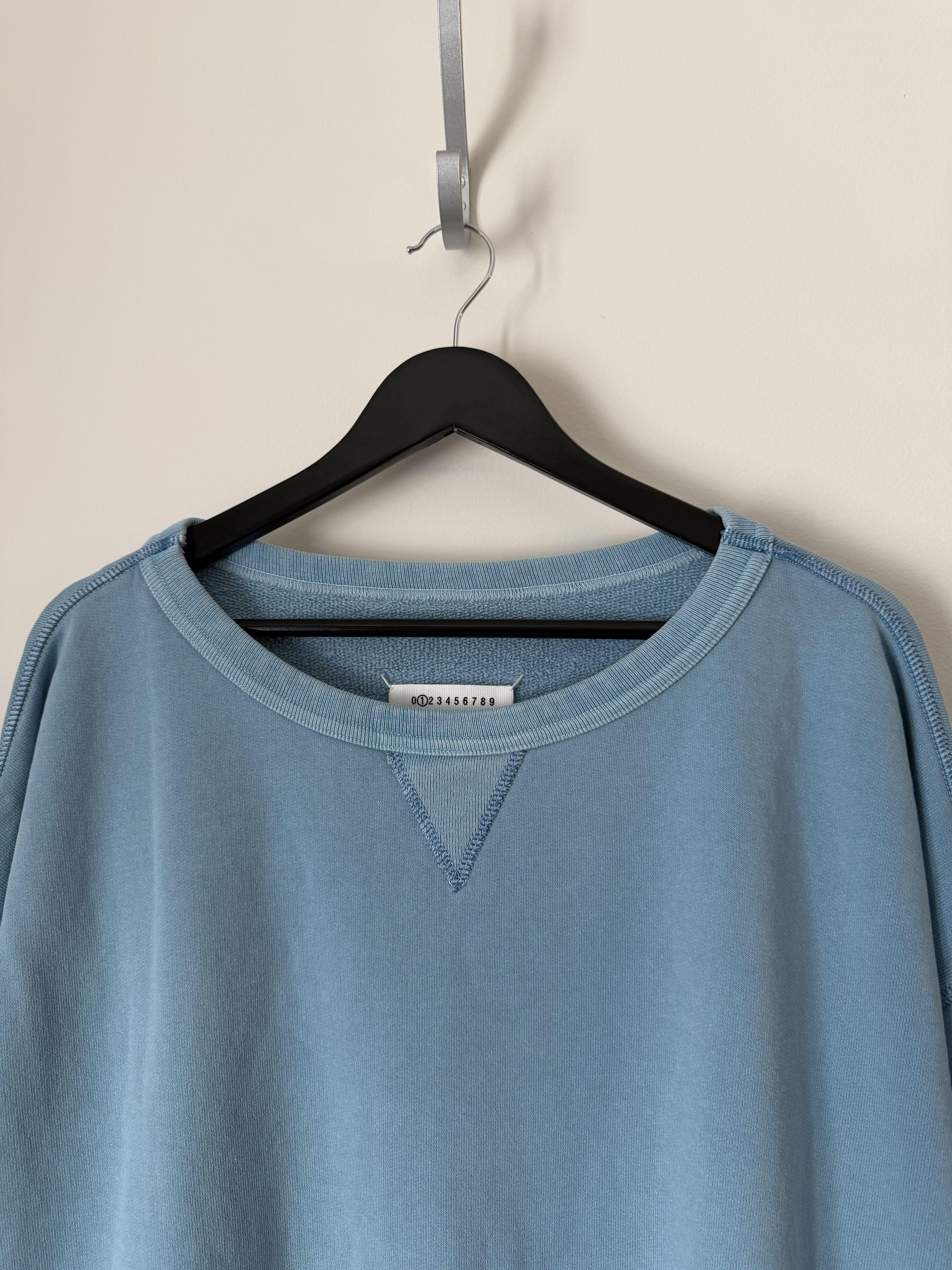 Maison Margiela Maison Margiela French Terry Crewneck Sweatshirt in Blue Size US L / EU 52-54 / 3 - 2 Thumbnail