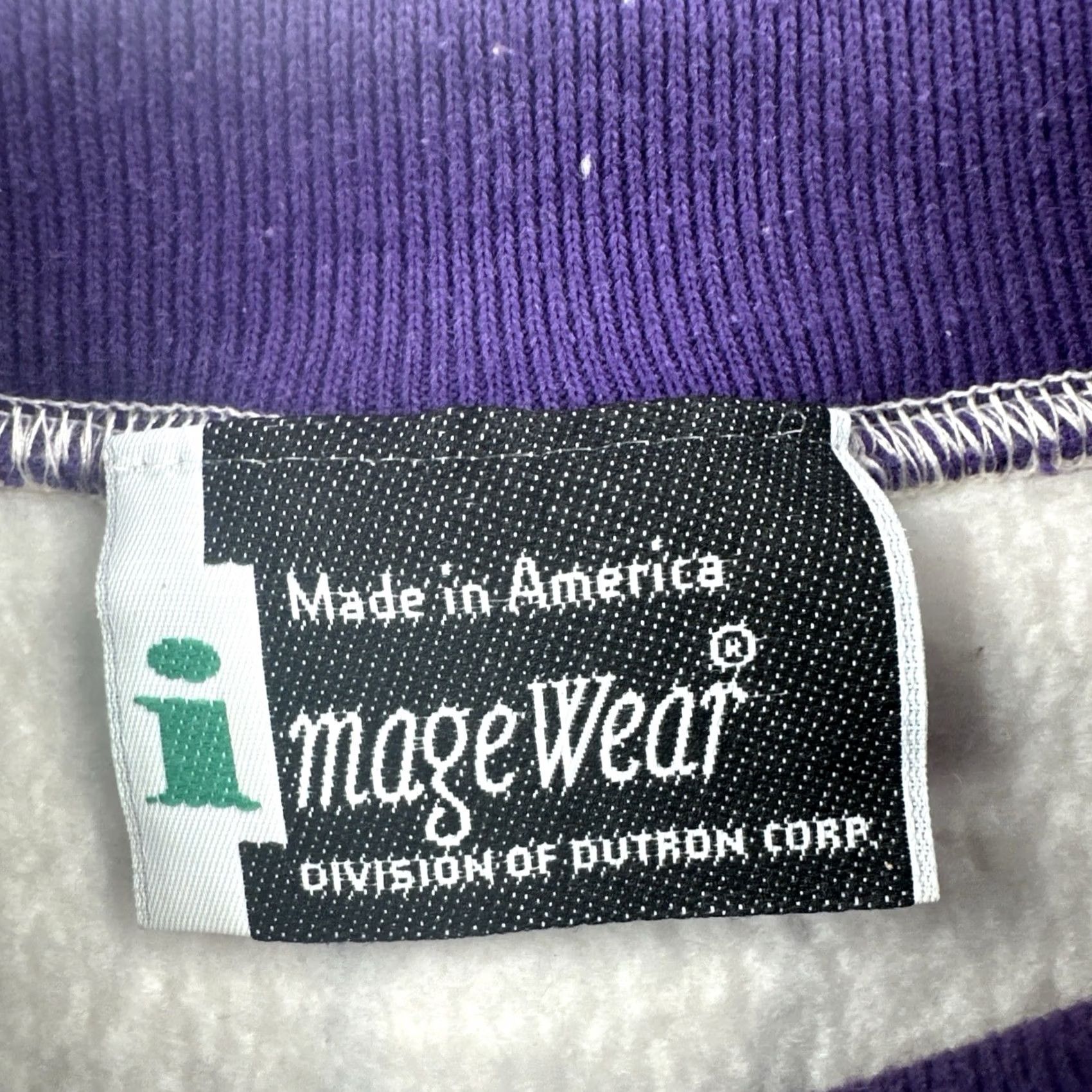 Vintage VINTAGE Image Wear 90s XL Seabury Saints Gray Ringer Sweatshirt Purple Pinstripe Mens Sweatshirt Size US XL / EU 56 / 4 - 7 Thumbnail