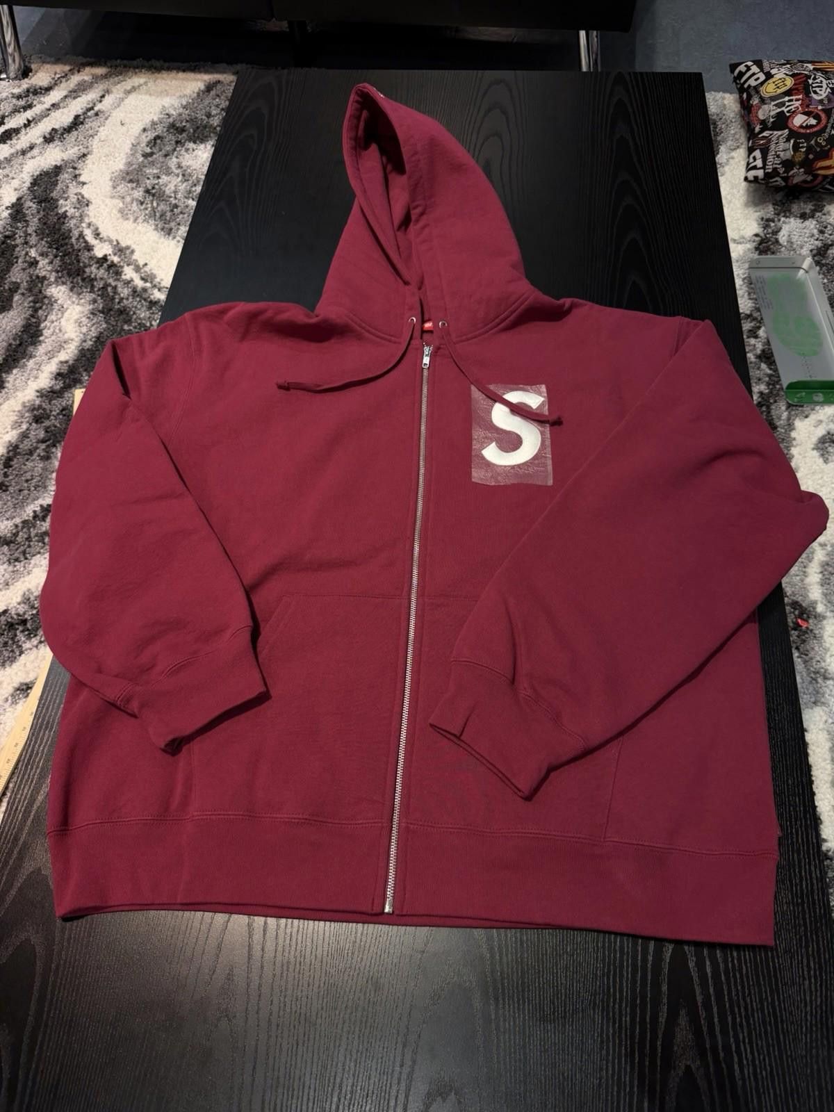 Supreme Supreme S Logo Zip Up Hooded Sweatshirt Raspberry | Grailed