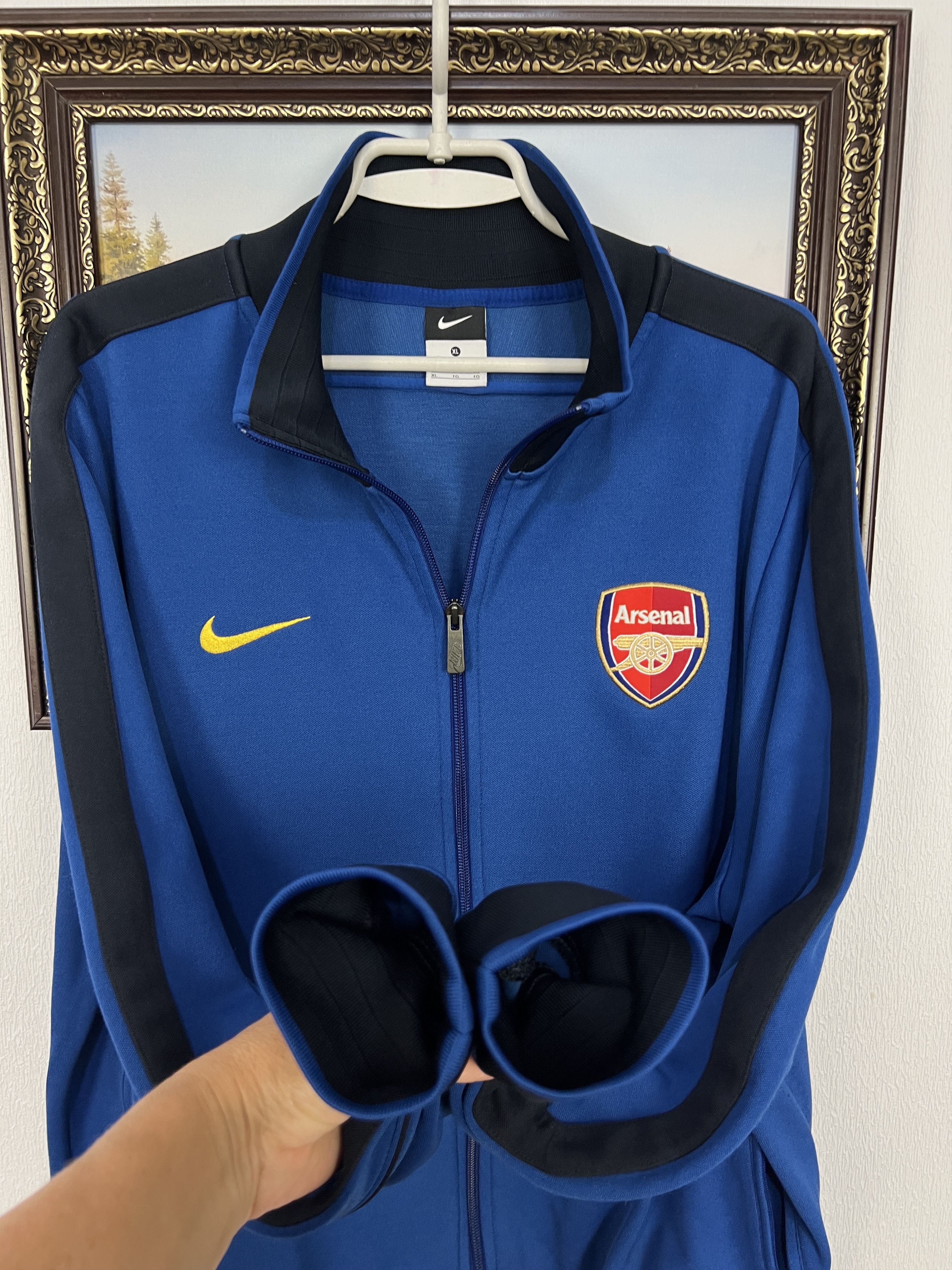 Nike Nike Arsenal Football Blue Jacket Soccer Mens Track Top Zip Size US XL / EU 56 / 4 - 5 Thumbnail