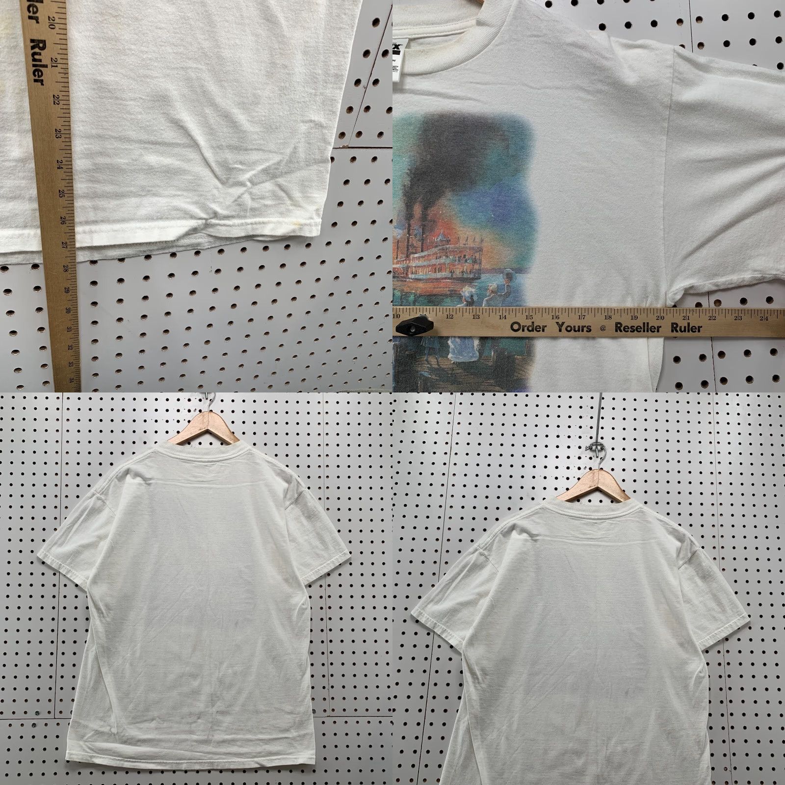 Tultex VINTAGE Show Boat Shirt White Mens L Movie TEE 90s Tultex Short Sleeve Size US L / EU 52-54 / 3 - 9 Thumbnail