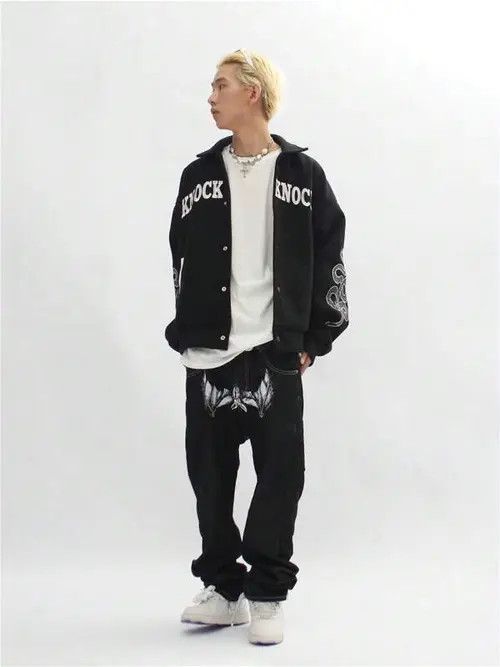 Japanese Brand × Vintage OPIUM Gothic straight slim jeans pants Avant Garde Size US 36 / EU 52 - 2 Thumbnail
