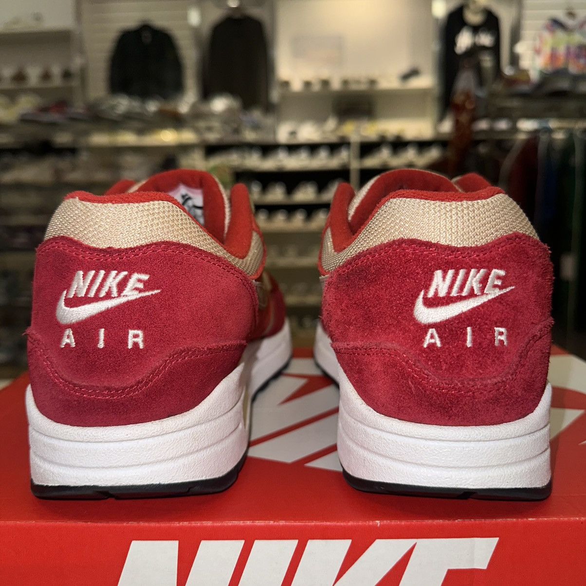 Nike Size 10 - Nike Air Max 1 Premium Retro Red Curry Size US 10 / EU 43 - 4 Thumbnail