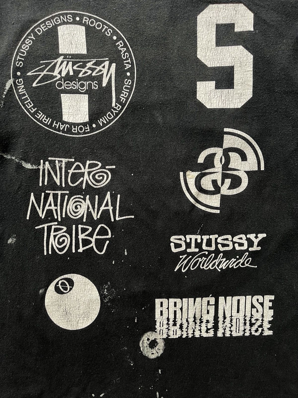 Stussy Stussy painted Worldwide tribe long sleeve tee Size US L / EU 52-54 / 3 - 4 Thumbnail