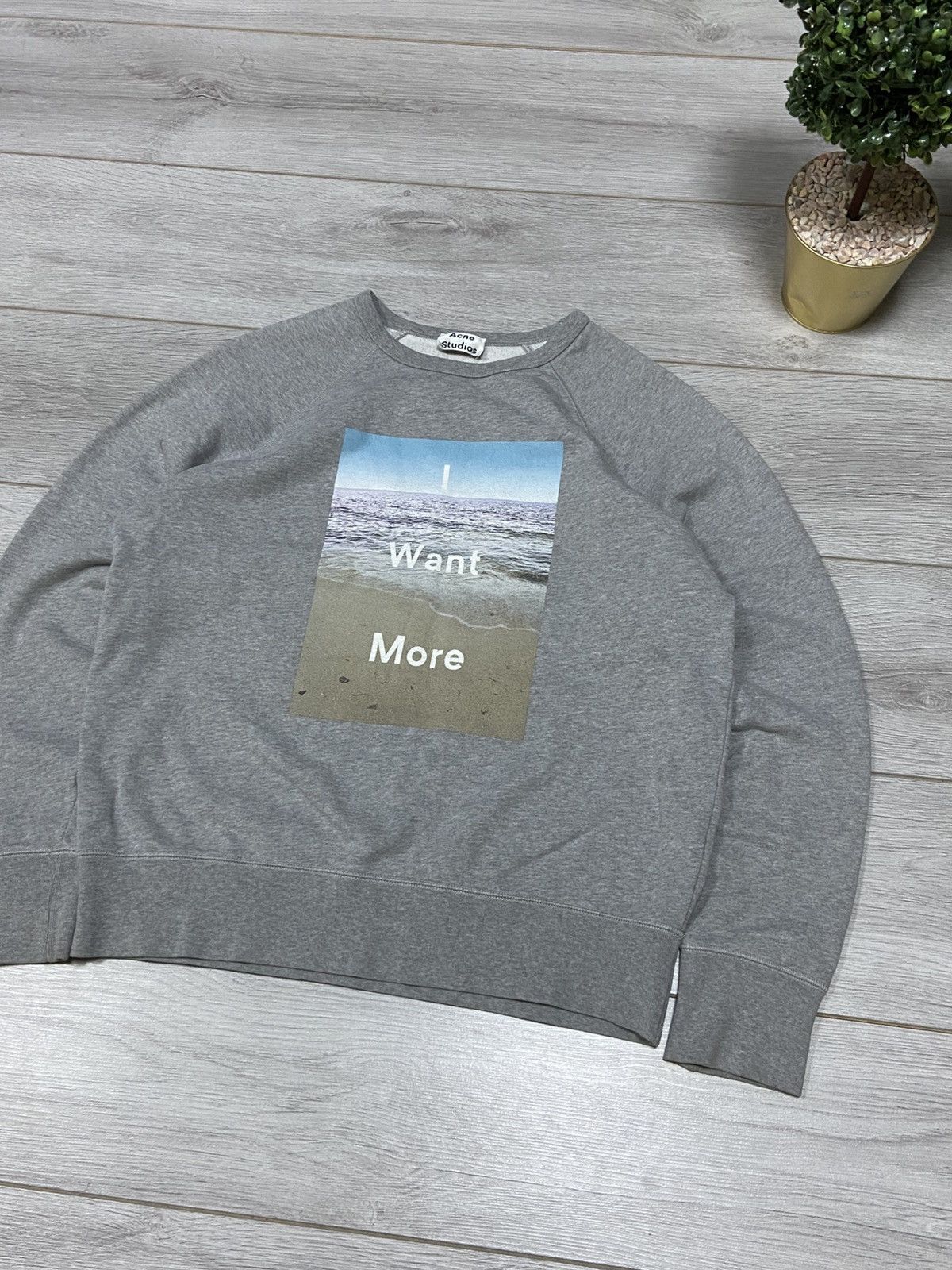 Acne Studios Acne Studios 🌊 College Photo sea FW14 I Want More Sweatshirt Size US M / EU 48-50 / 2 - 2 Thumbnail