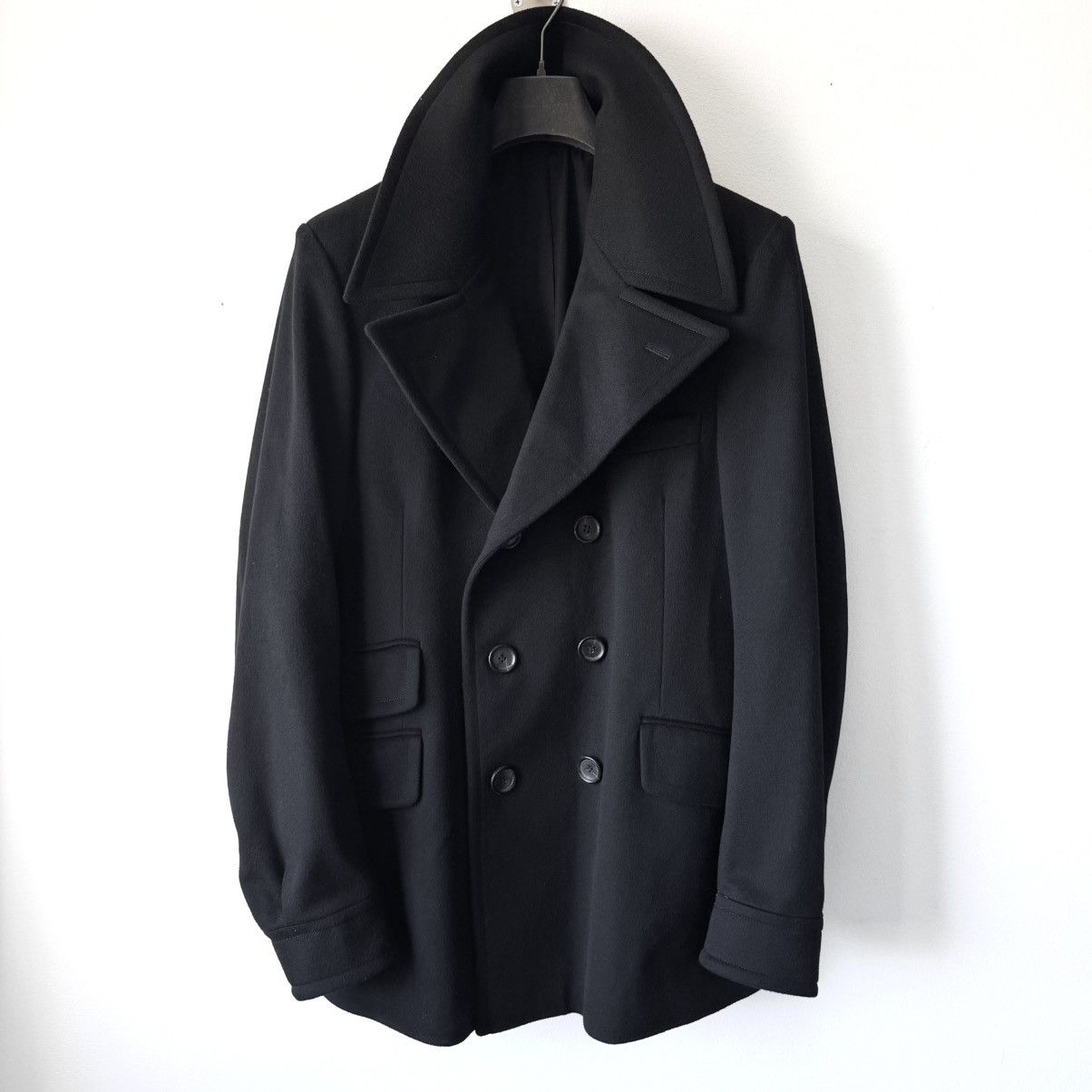 Gucci Gucci By Tom Ford FW2003 Black Double Breasted Wool Peacoat Size US L / EU 52-54 / 3 - 5 Thumbnail