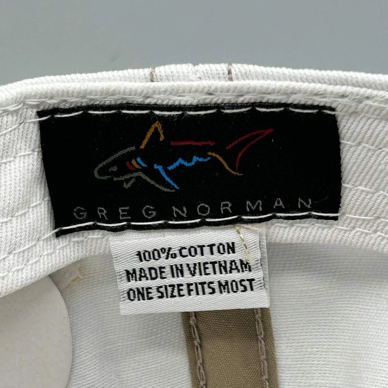 Greg Norman Greg Norman Golf Hat Men White Embroidered Strap Back Cotton Size ONE SIZE - 4 Thumbnail