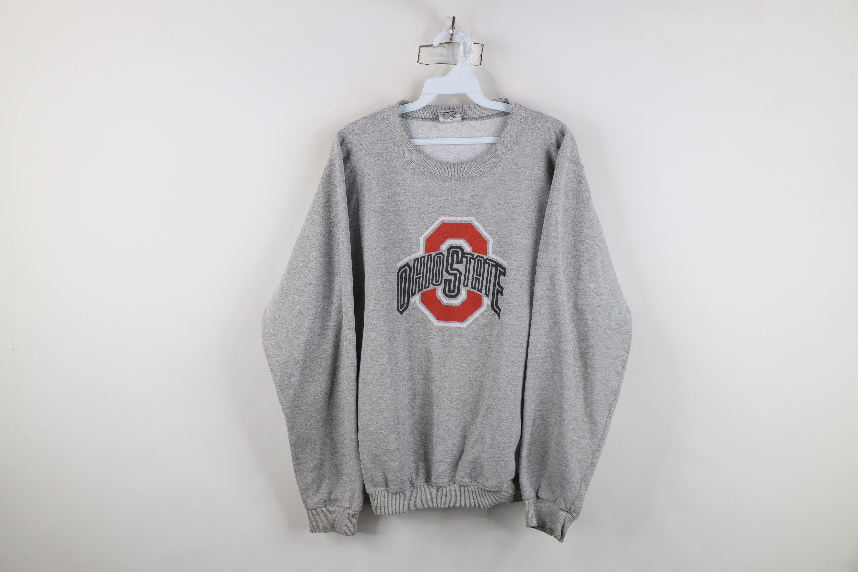Vintage Vintage 90s Spell Out Ohio State University Sweatshirt Gray Size US S / EU 44-46 / 1 - 1 Thumbnail