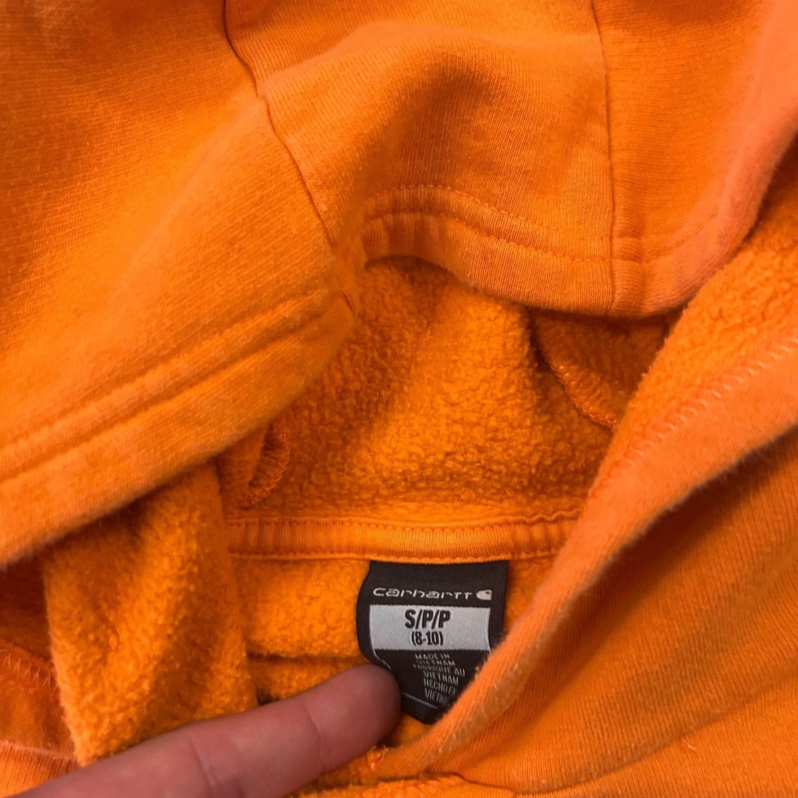 Carhartt Carhartt Youth Small (8/10) Orange Hoodie Camo Logo READ Size US S / EU 44-46 / 1 - 3 Thumbnail