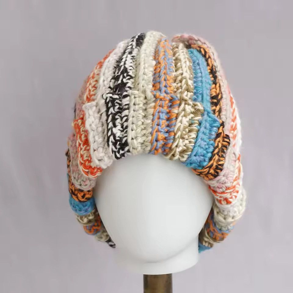 Japanese Brand Thick Knit Stripe Watch Cap – Gorpcore Size ONE SIZE - 1 Thumbnail