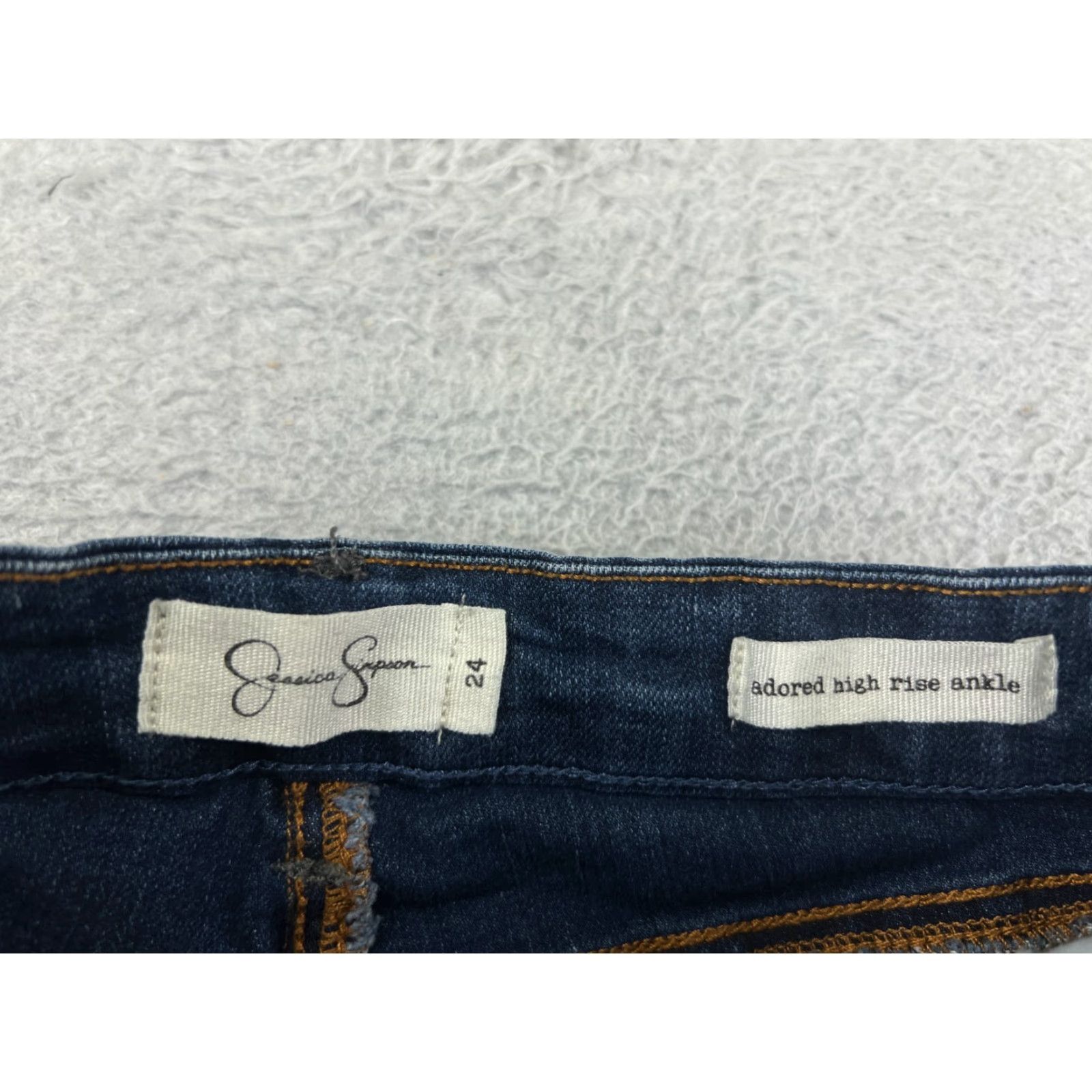Jessica Simpson Jessica Simpson Jeans Womens 24 Blue Denim Ankle Slim Button Size 42" / US 20 - 4 Thumbnail