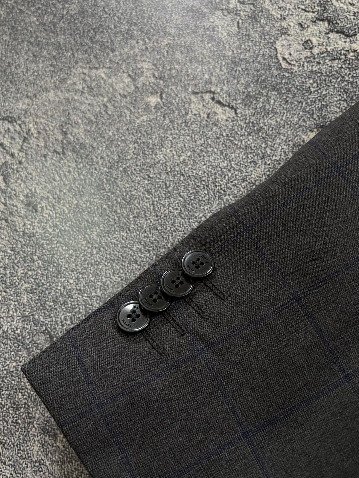Boggi Boggi Milano x Reda Super 110s Grey Plaid Blazer 48 Size 38R - 10 Thumbnail