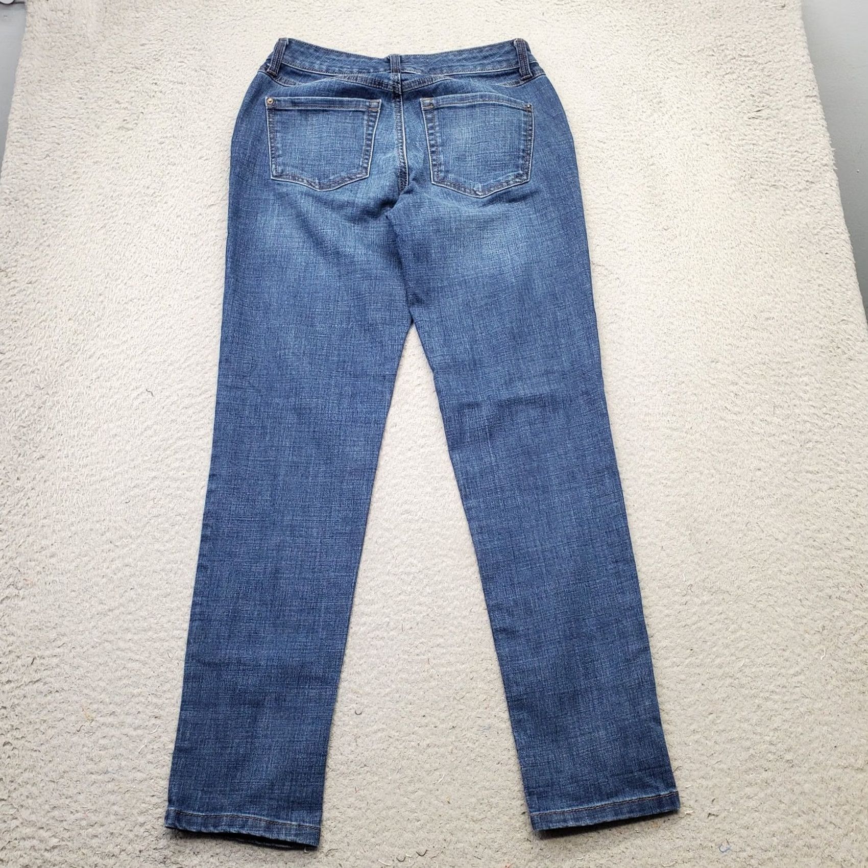 Vintage INC International Concepts Jeans Womens 2/26 Blue Denim Mid-Rise Straight Leg 5-Pocket Denim Jeans Womens Size 2 Blue Size 26" / US 2 / IT 38 - 2 Thumbnail