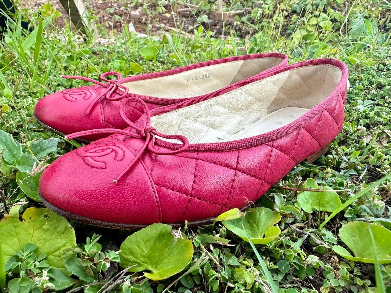 Chanel Authentic Chanel Aged Calfskin Ballet Flats Size US 7 / IT 37 - 1 Thumbnail