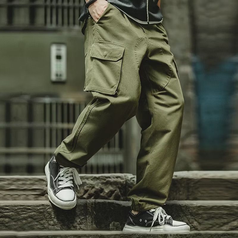 Japanese Brand 💥green military retro military trousers pant Size US 31 - 3 Thumbnail