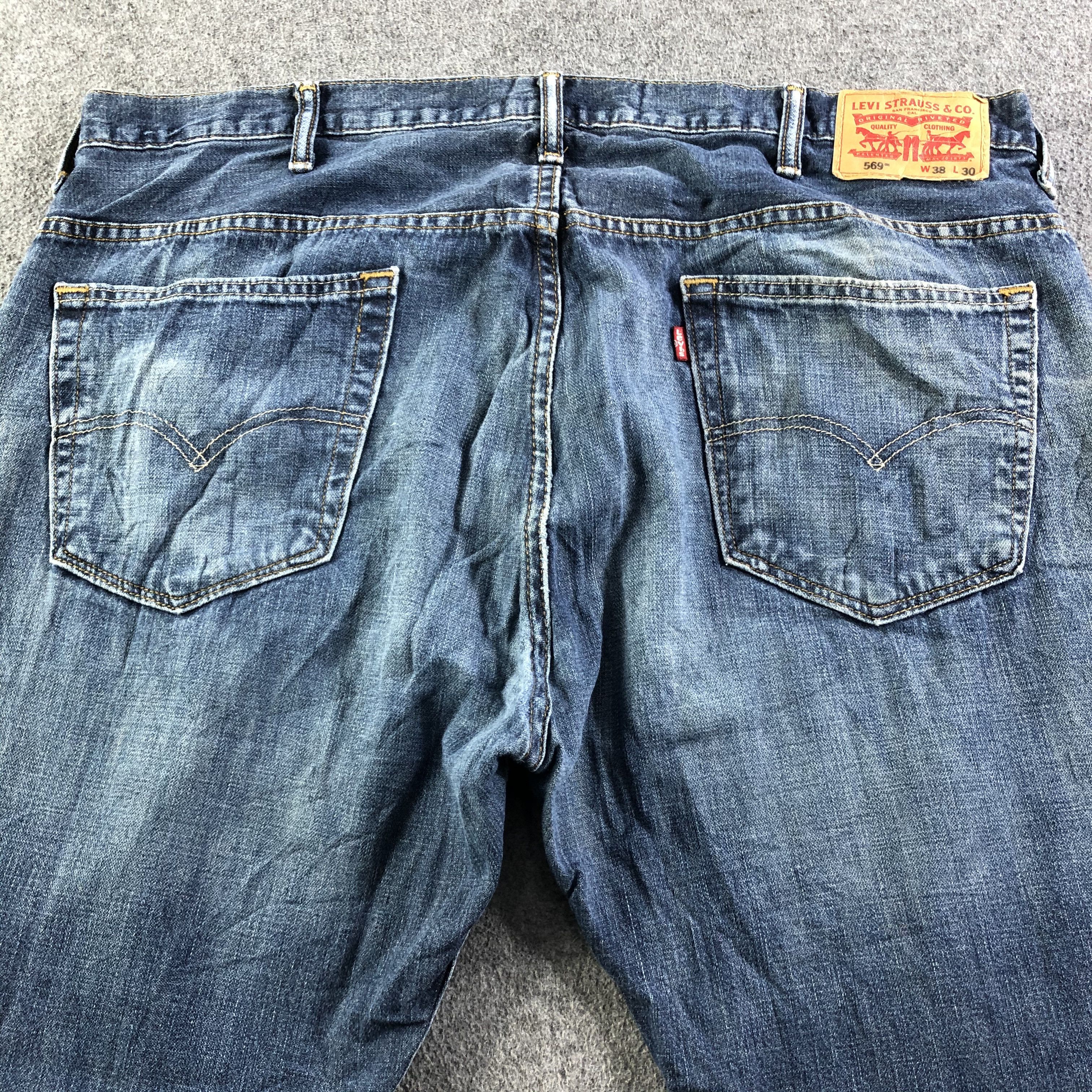 Levi's Vintage Blue Wash Levis 569 Jeans-J3350 Size US 42 / EU 58 - 4 Thumbnail