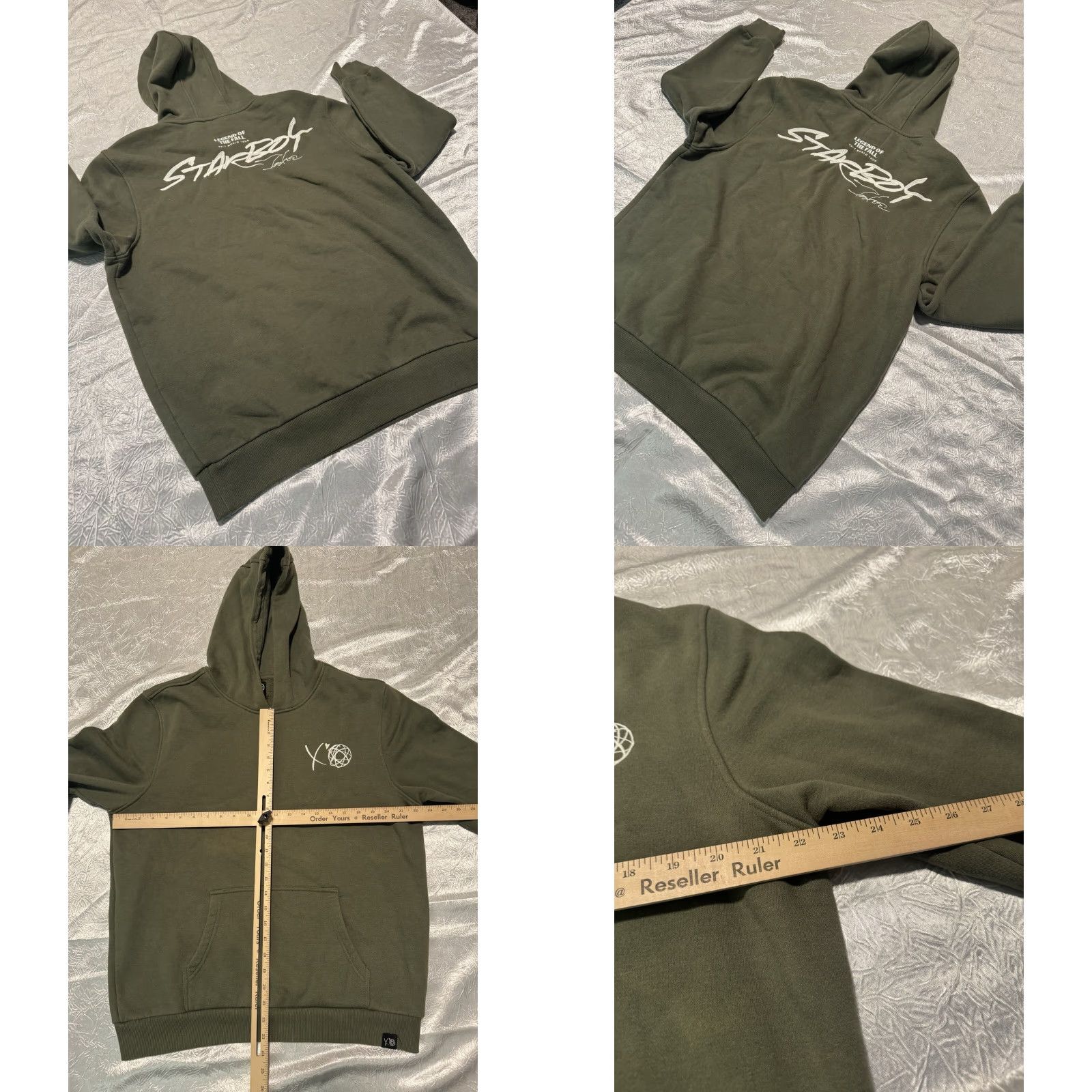 Vintage VINTAGE? (No) The Weeknd XO Legend of the Fall Starboy Pullover Hoody Size Large Olive Green Cotton Logo Hoodie Men Regular Size US L / EU 52-54 / 3 - 10 Thumbnail