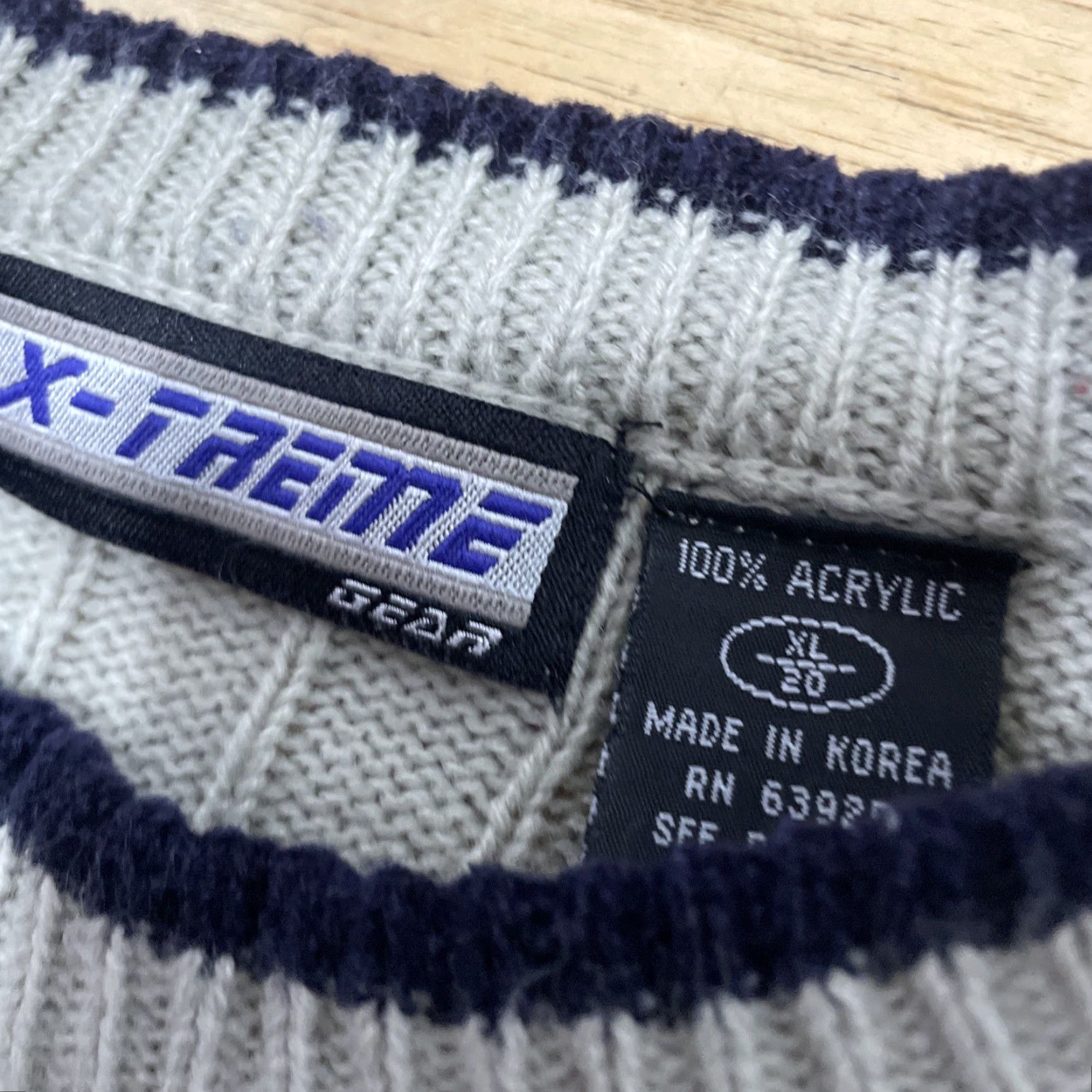 Vintage VTG Y2K X-Treme Gear Sweater Women XL Ribbed 20 Tan Gray Boho Classic 1990s 2000s Crew Neck Pullover Knit Women Size XL / US 12-14 / IT 48-50 - 7 Thumbnail