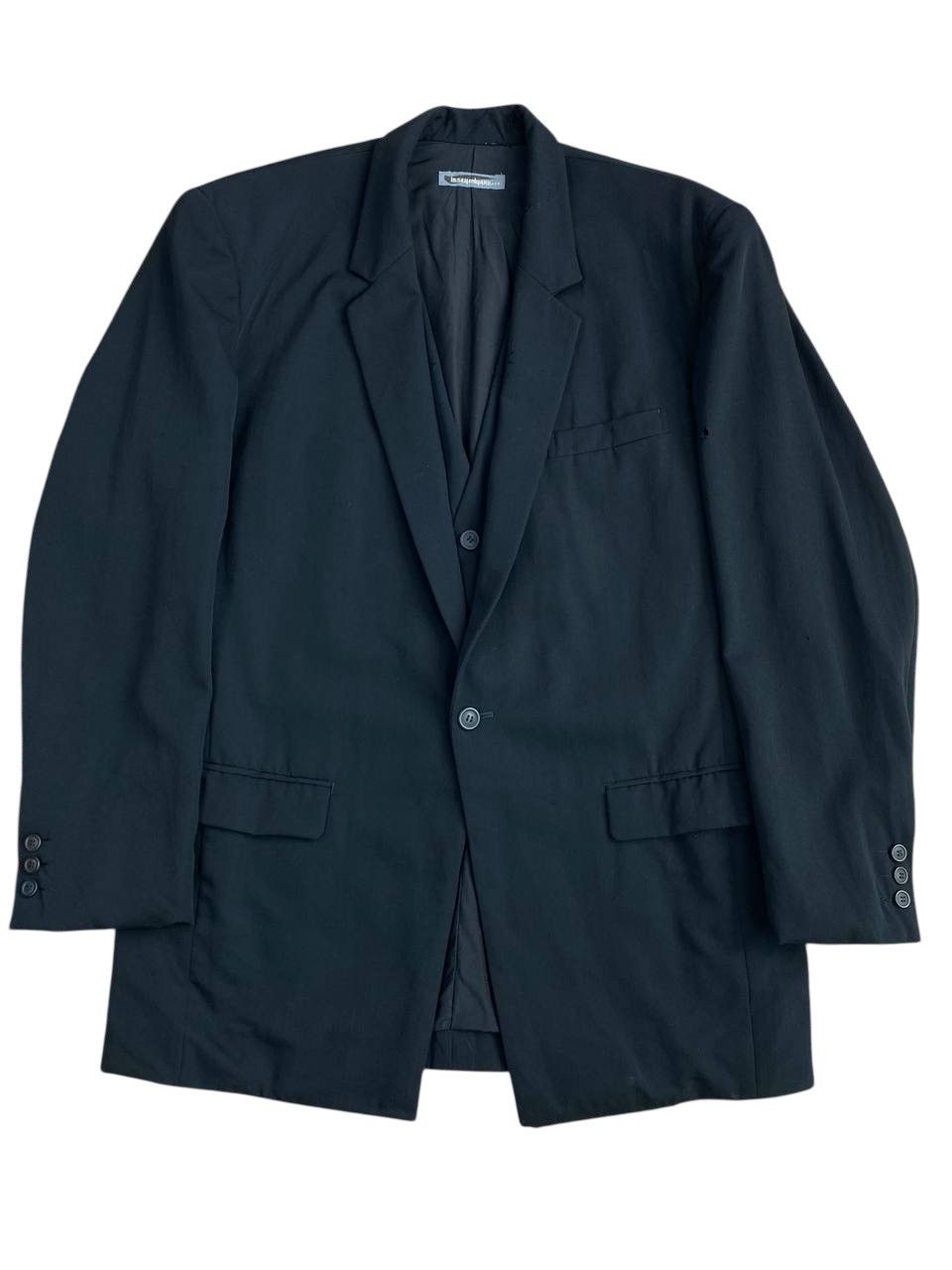Issey Miyake Vintage 80’s Issey Miyake 2 Piece Distressed Blazer Size US L / EU 52-54 / 3 - 15 Thumbnail