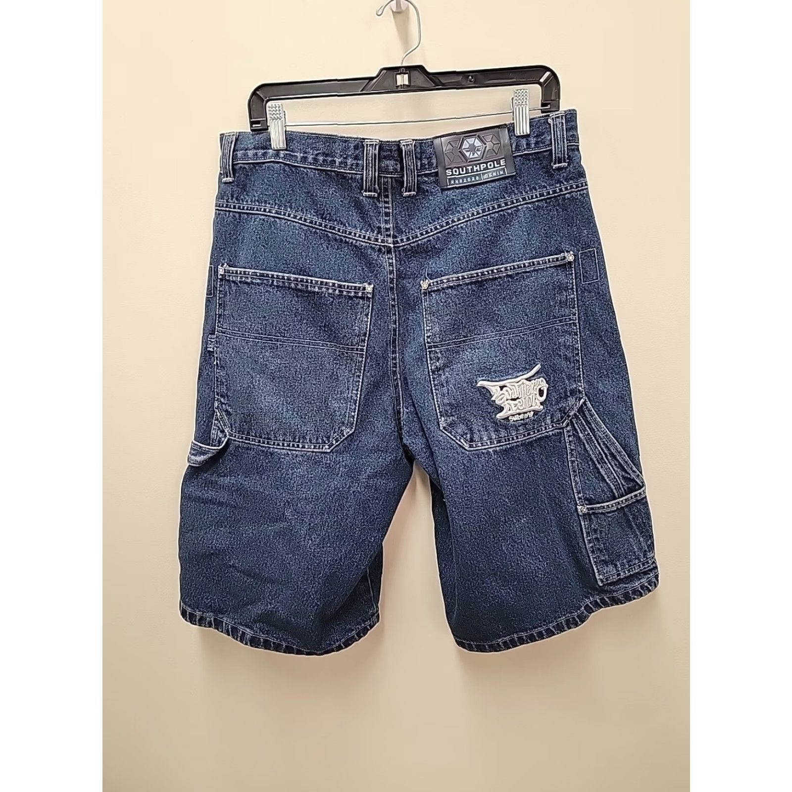 Southpole VINTAGE Southpole Carpenter Denim Jorts Shorts Men's 36 Dark Wash Blue 90s Mens Size US 36 / EU 52 - 2 Thumbnail