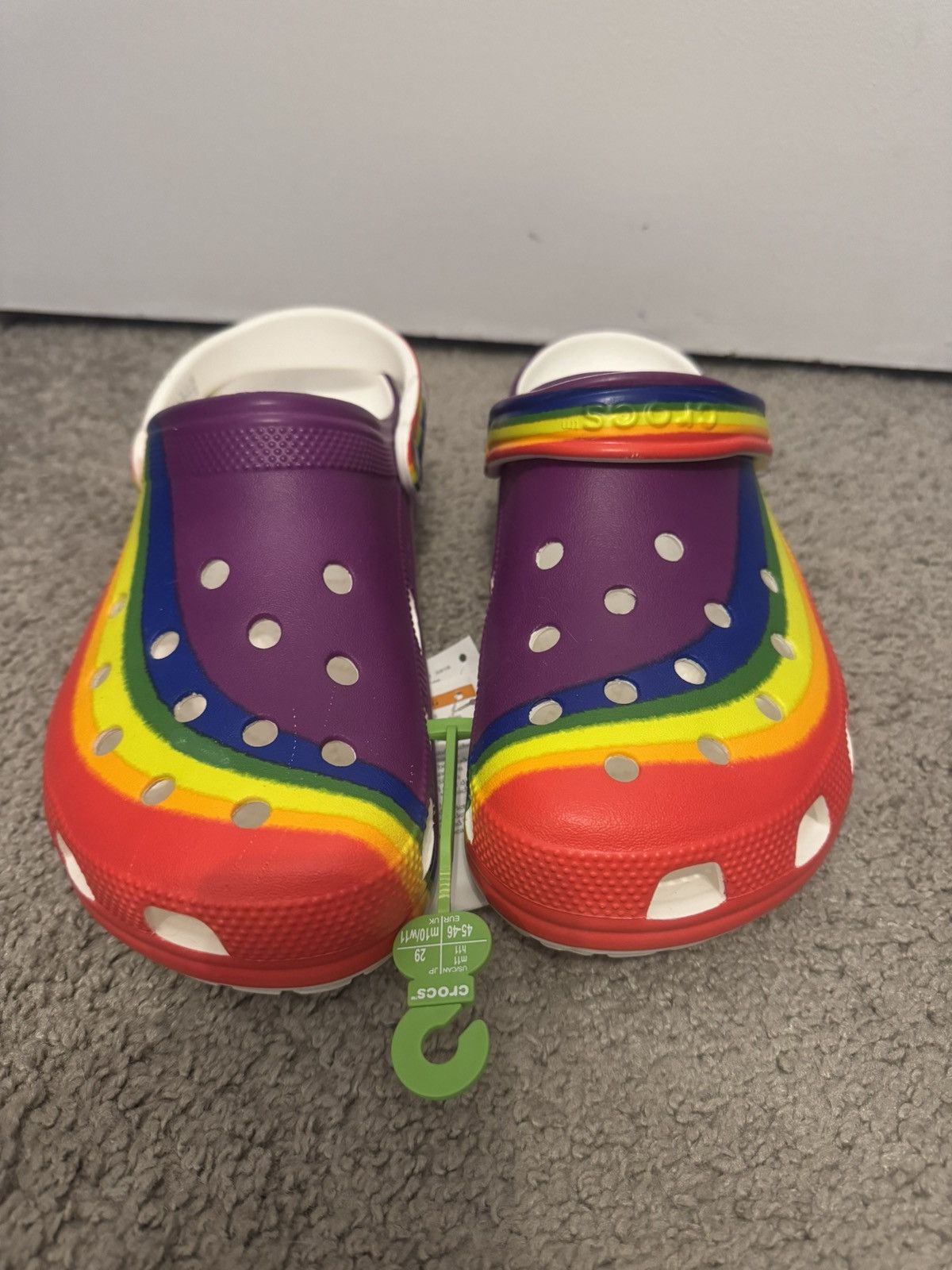 Crocs Crocs Adults' Classic Rainbow Dye Clogs Size M 11 Size US 11 / EU 44 - 1 Thumbnail