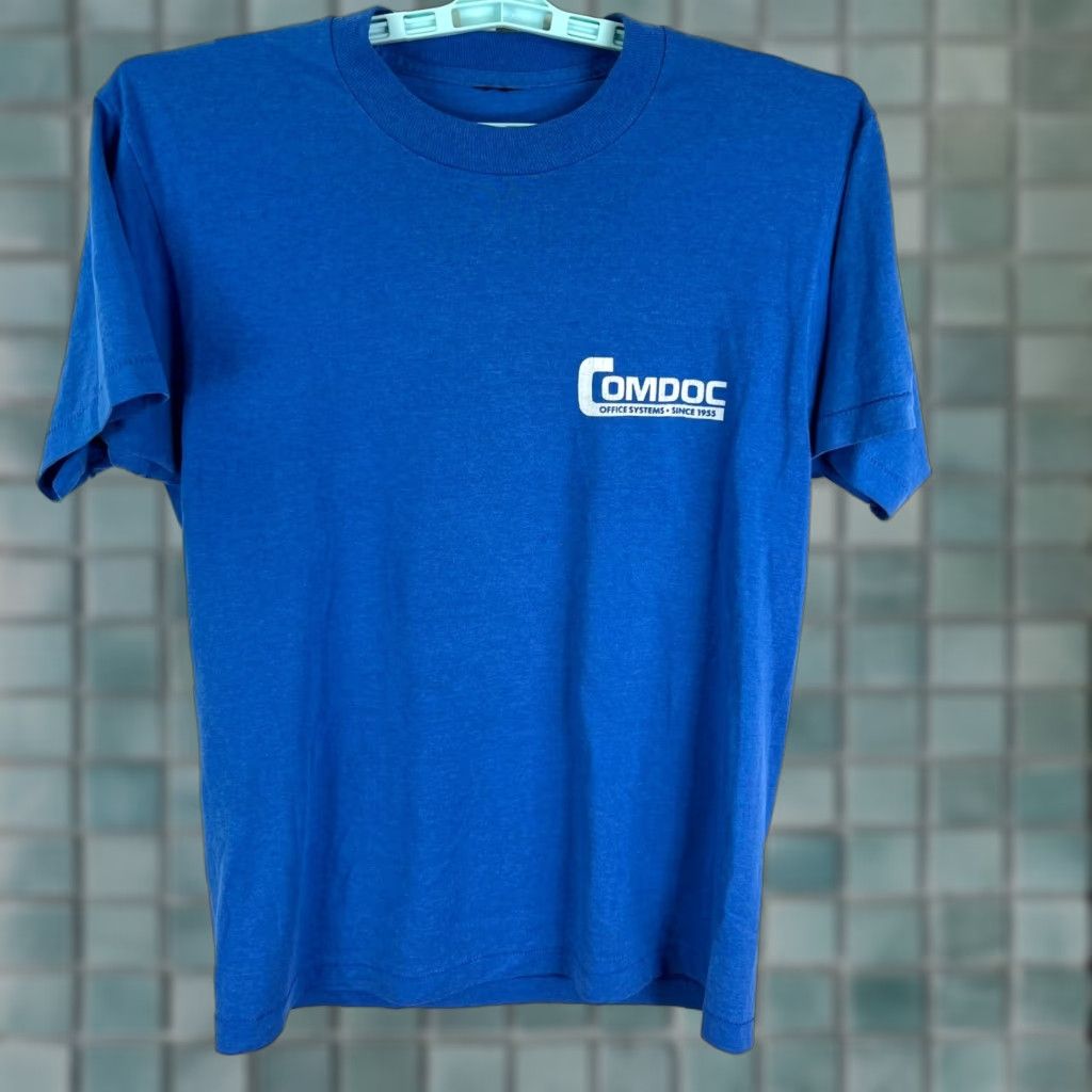 Vintage VINTAGE COMDOC Office Systems T-Shirt Adult Large Blue Graphic Print 90s USA Mens Size US L / EU 52-54 / 3 - 1 Thumbnail