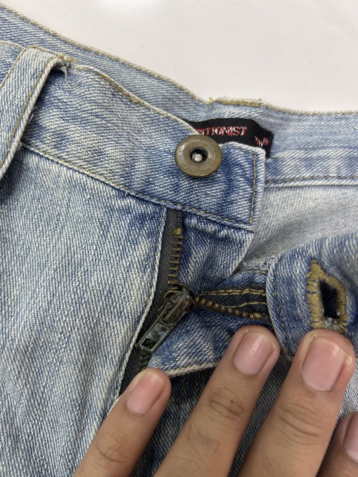Japanese Brand × Vintage 💥Vintage Japanese Denim Exhibitionist Distressed Punk Jeans Size US 32 / EU 48 - 16 Thumbnail