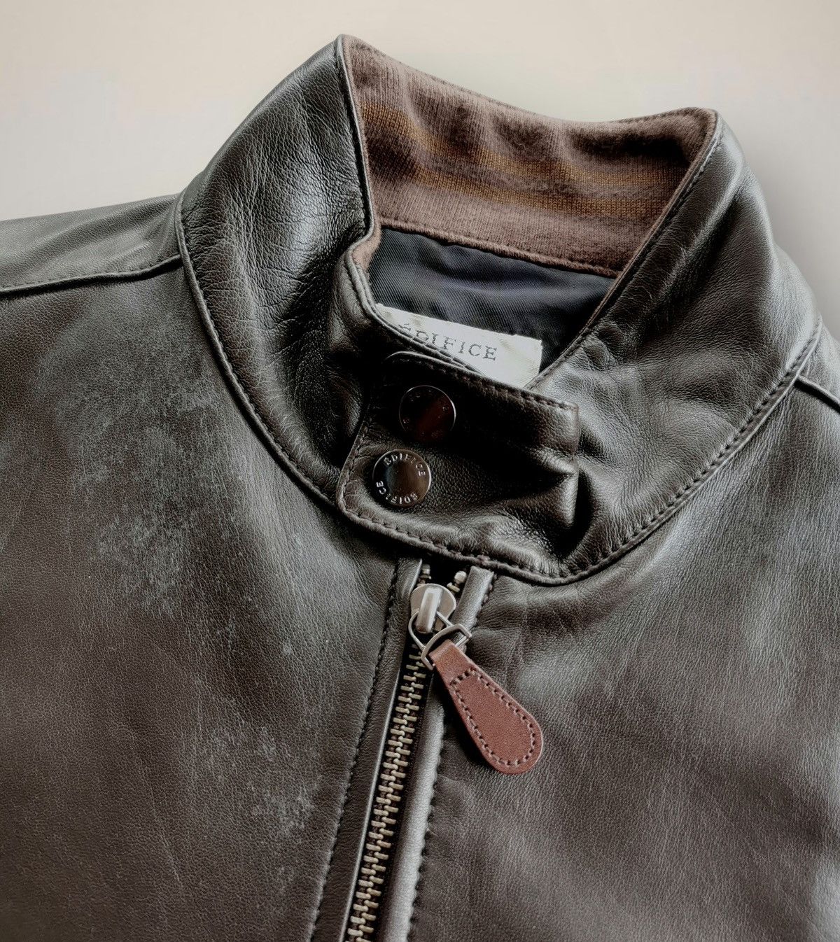 Edifice Japan EDIFICE Leather Bomber Jacket Sheepskin Rare Piece Size US S / EU 44-46 / 1 - 5 Thumbnail