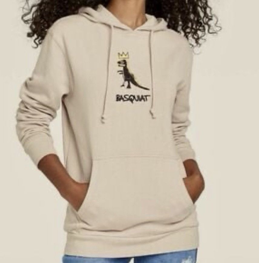 MoMA Basquiat - Beige Dinosaur Hoodie - Unisex - MoMA Collab (L) Size L / US 10 / IT 46 - 3 Thumbnail
