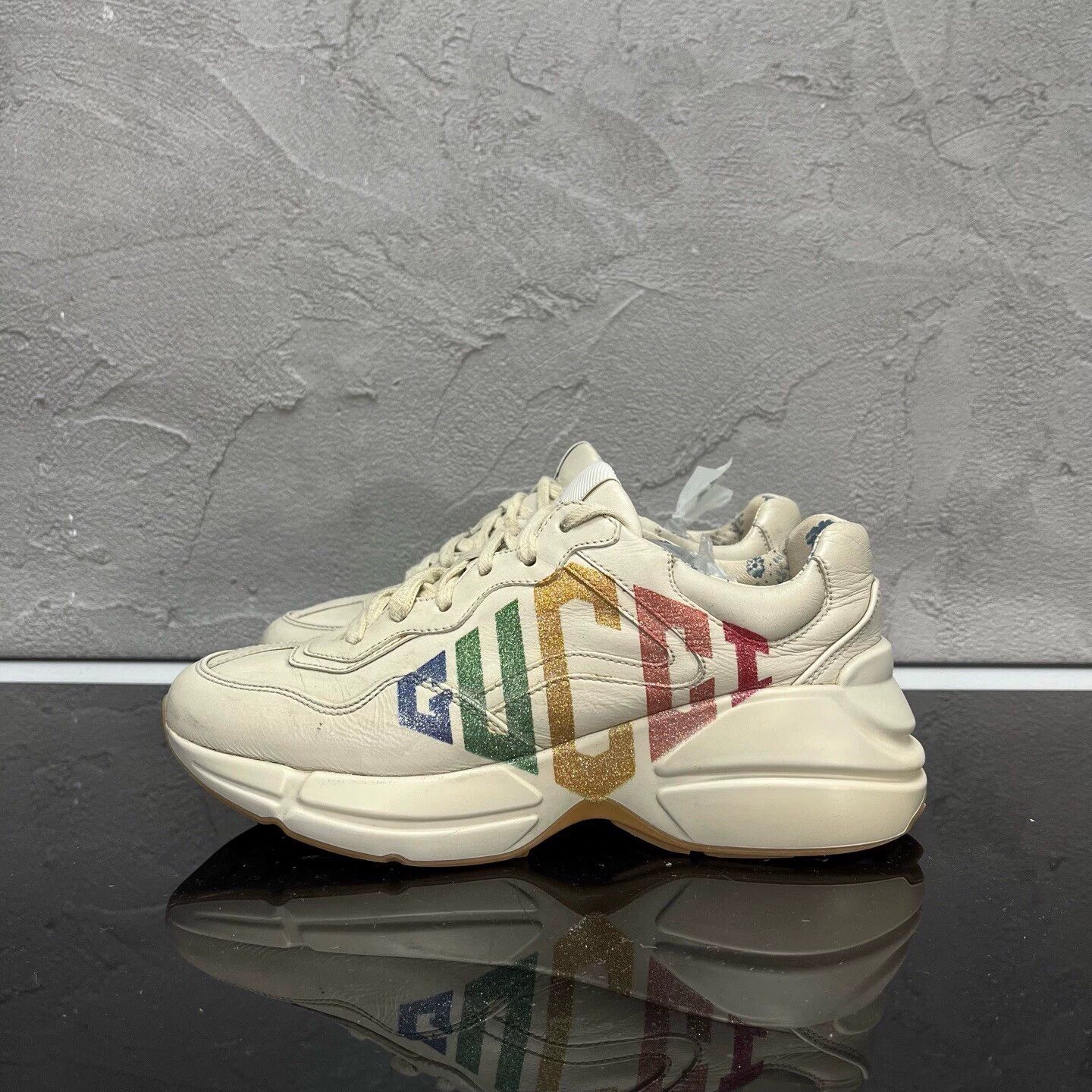 Gucci GUCCI Colorful Sequin Dad Shoe EUR35 98 New Size US 4 / IT 34 - 4 Thumbnail