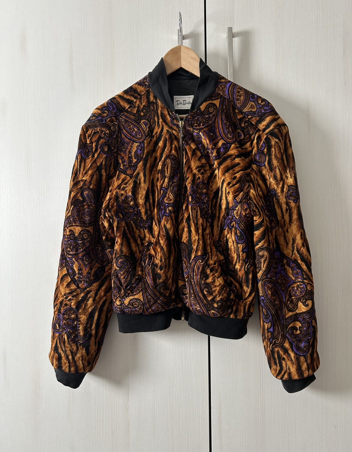 Designer Vintage Betty Barclay bombers 90s tiger print jacket Size M / US 6-8 / IT 42-44 - 1 Thumbnail