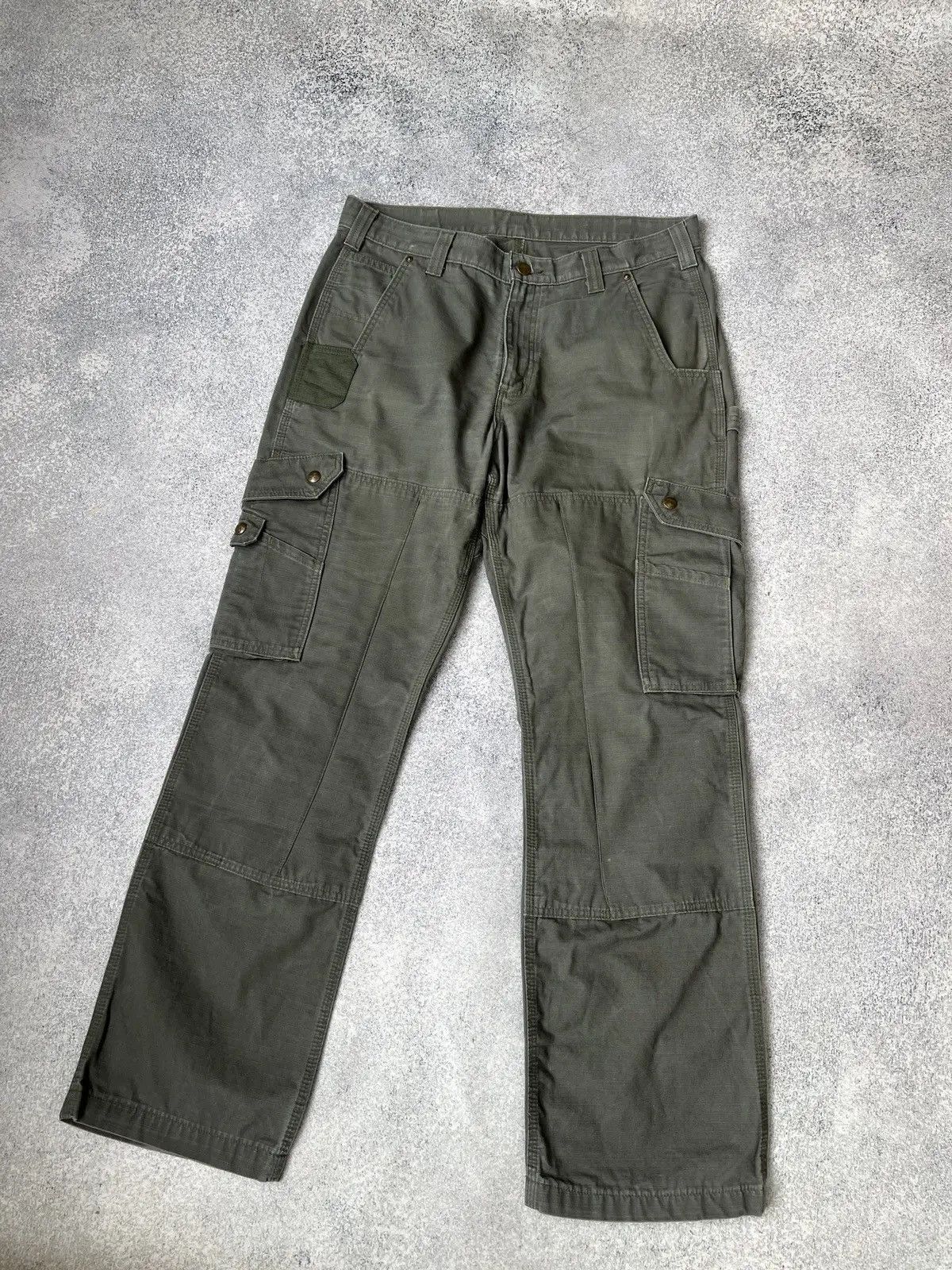 Carhartt × Vintage Vintage CARHARTT RELAXED RIPSTOP CARGO DOUBLE KNEE PANTS Size US 34 / EU 50 - 3 Thumbnail