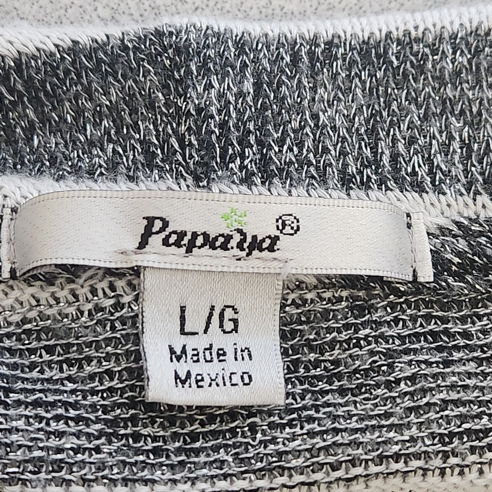 Other Papaya Gray Metallic Striped Cowl Neck Sweater Top Large Size L / US 10 / IT 46 - 4 Thumbnail