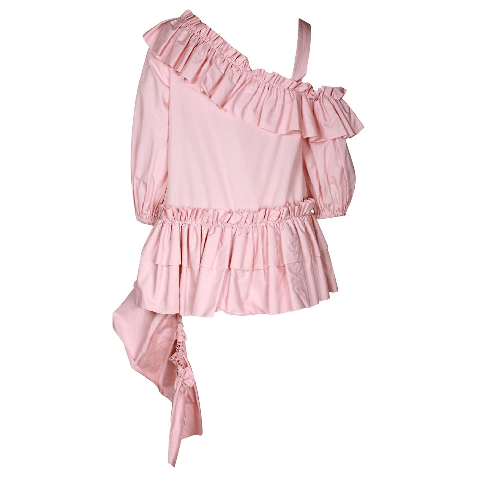 Alexander McQueen o1y0325 Blouse in Light Pink Size M / US 6-8 / IT 42-44 - 3 Thumbnail